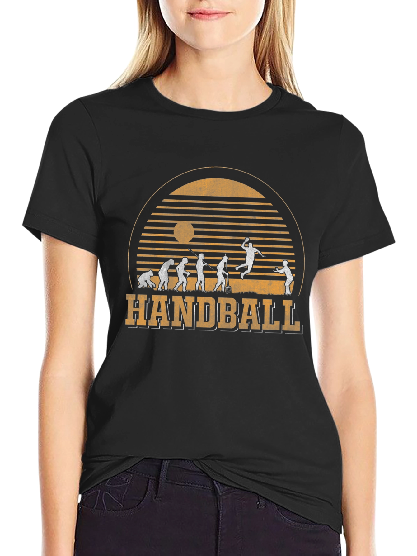 Black Handball Evolution Graphic Tee - Black Crew Neck T-Shirt view 2