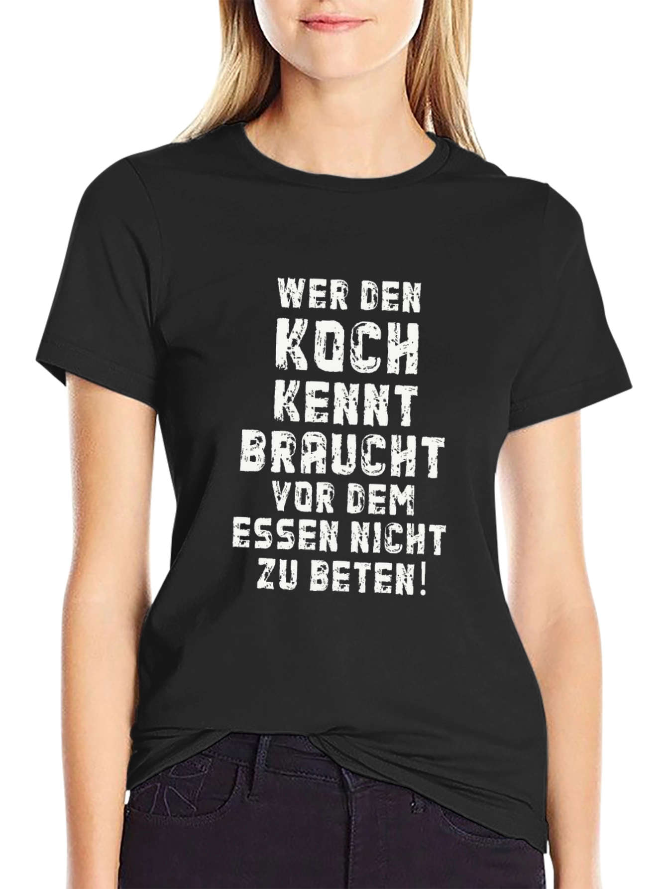 Black Wer Den Koch Kennt T-Shirt - Funny German Chef Tee view 2