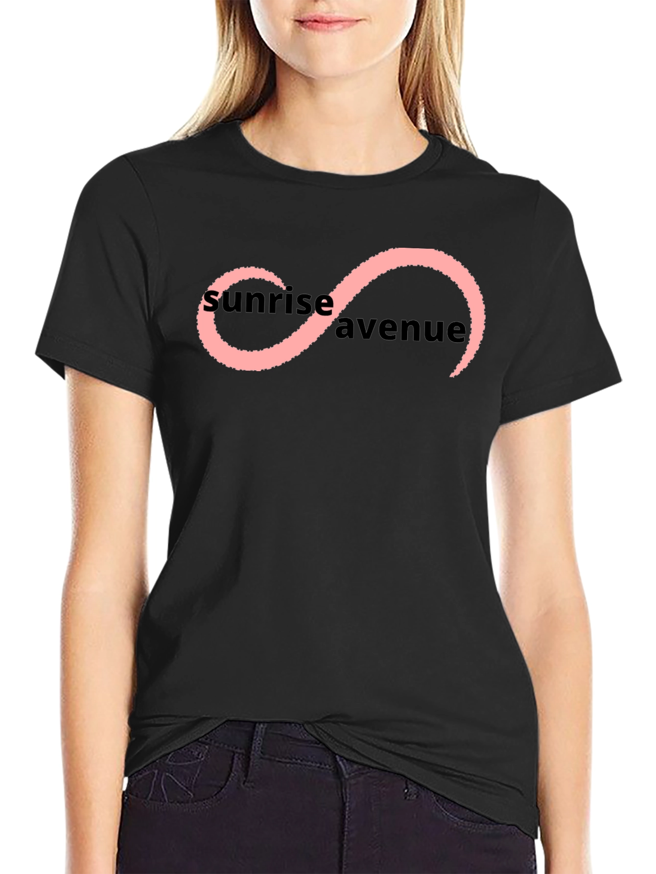 Black Sunrise Avenue Infinity T-Shirt - Soft Black Tee view 2