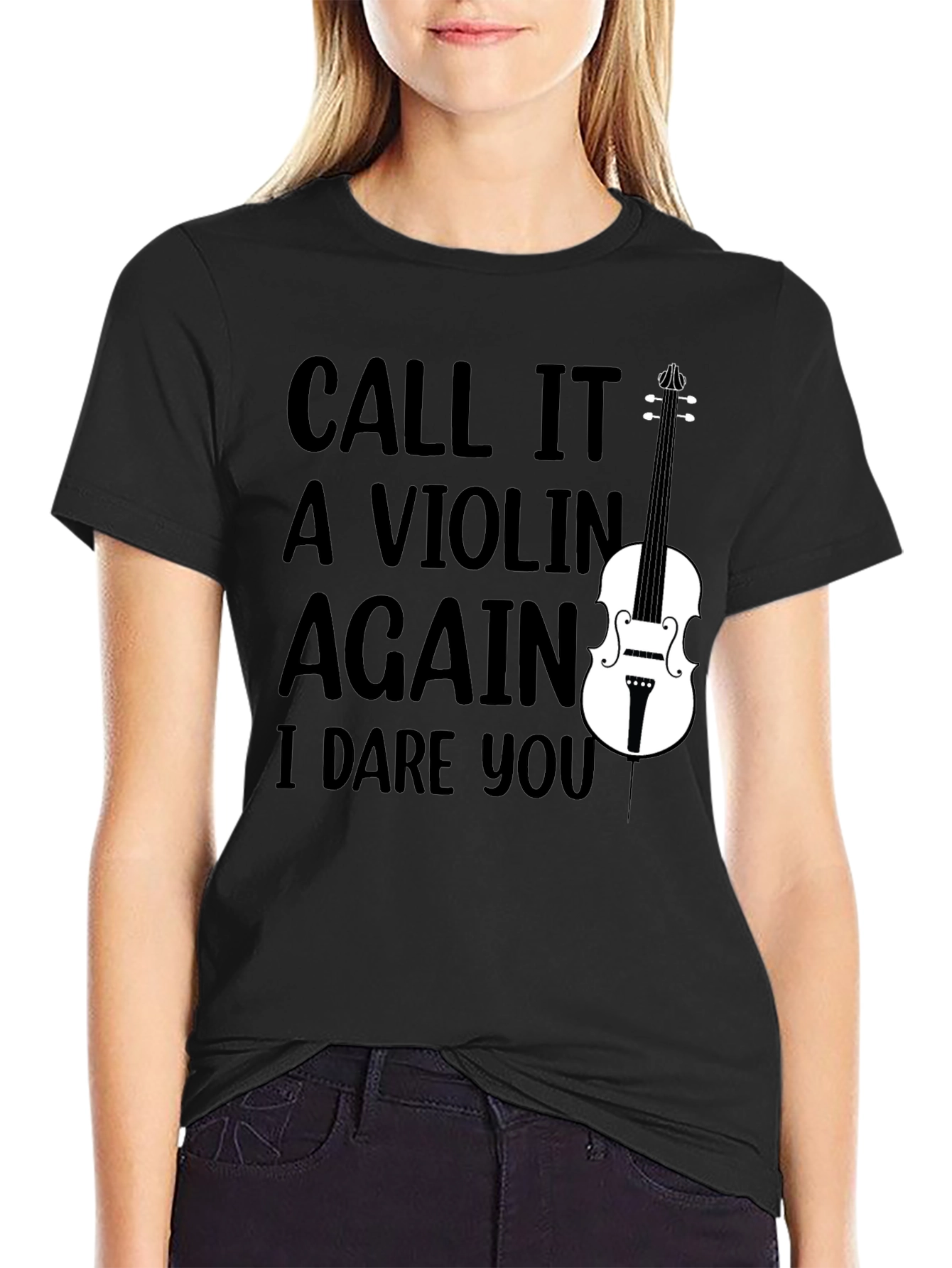 Black Call It A Violin Again, Funny Musician T-Shirt view 2