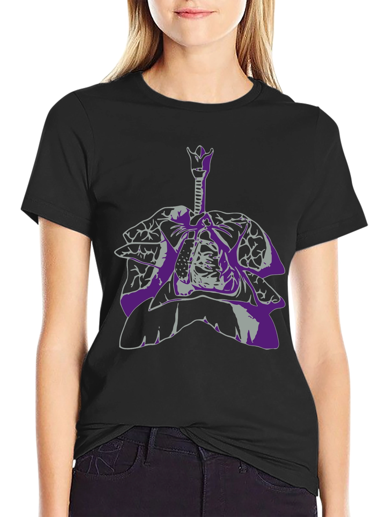 Anatomical Lungs Graphic Tee - Unique Design - 2