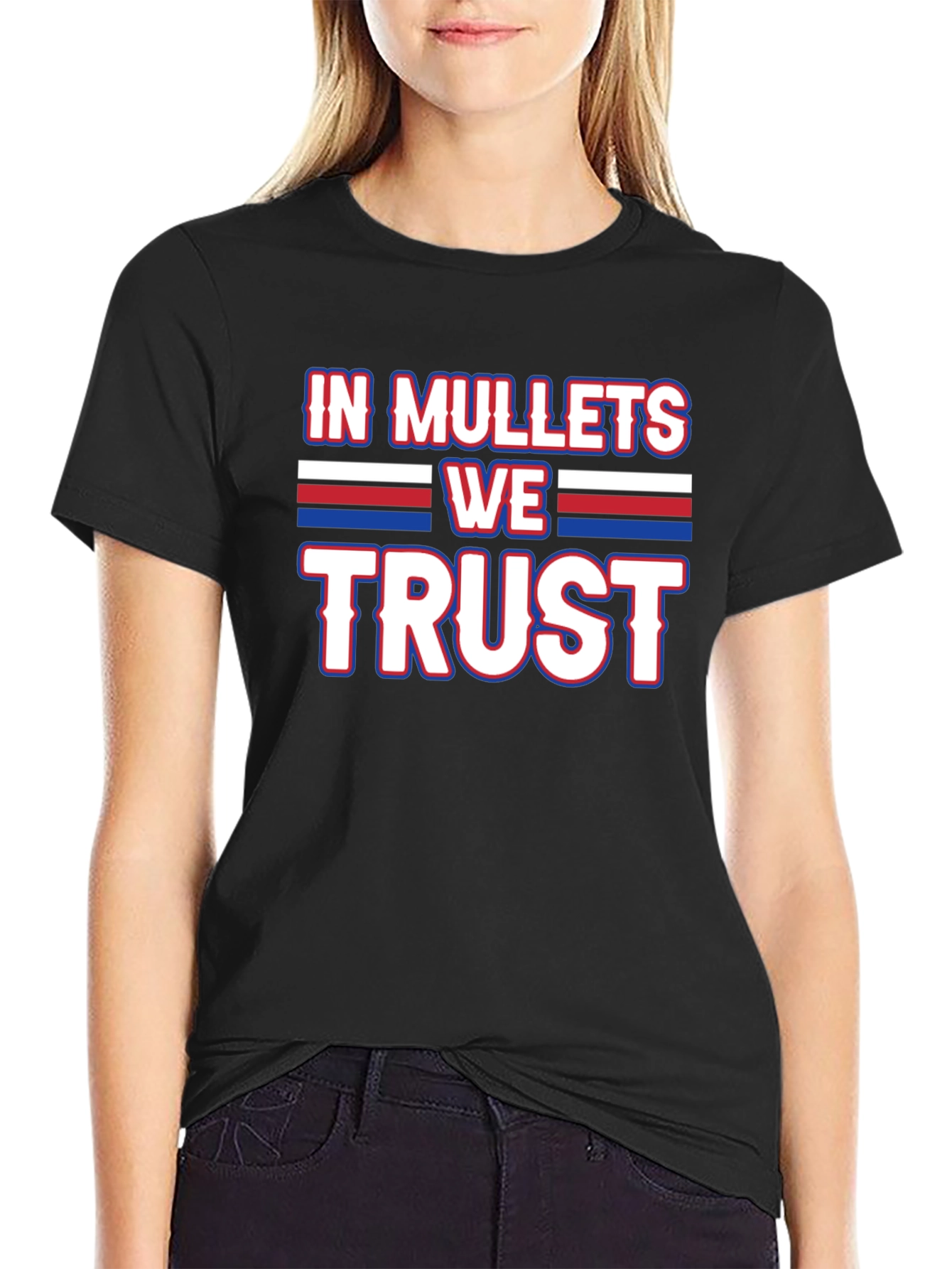 Black In Mullets We Trust Graphic Tee view 2