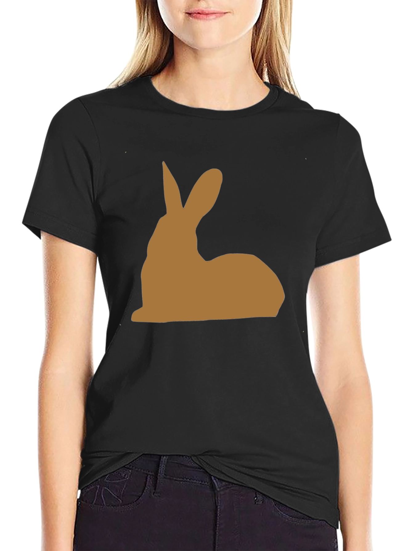Black Rabbit Graphic Tee - Stylish Men's Black T-Shirt view 2