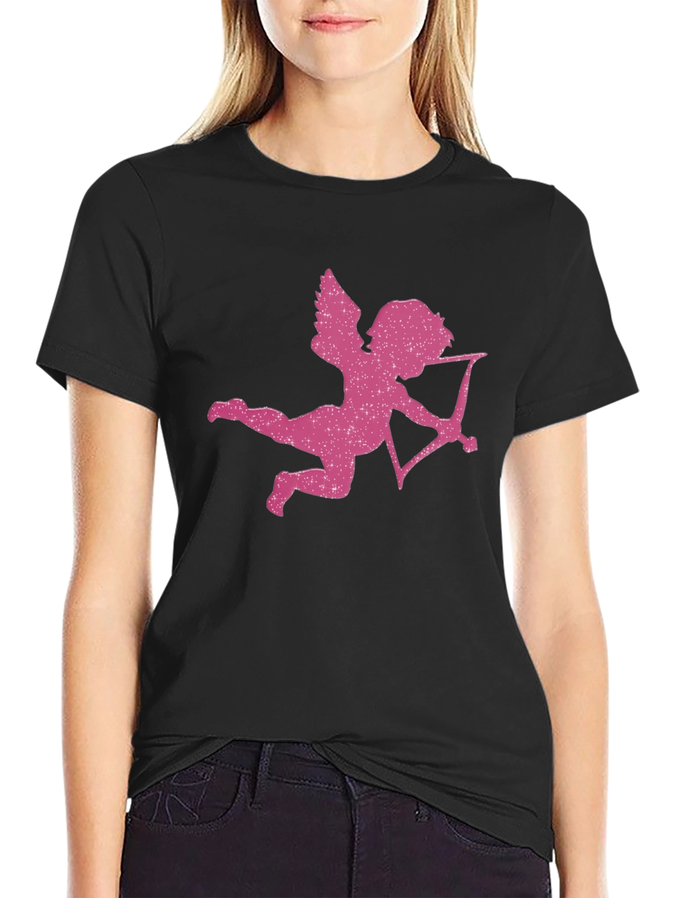 Black Cupid Graphic T-Shirt - Valentine's Day Tee view 2