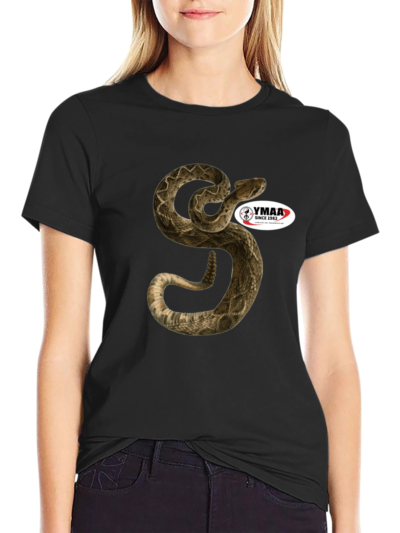 Black Snake T-Shirt - Men's Black Graphic Tee view 2