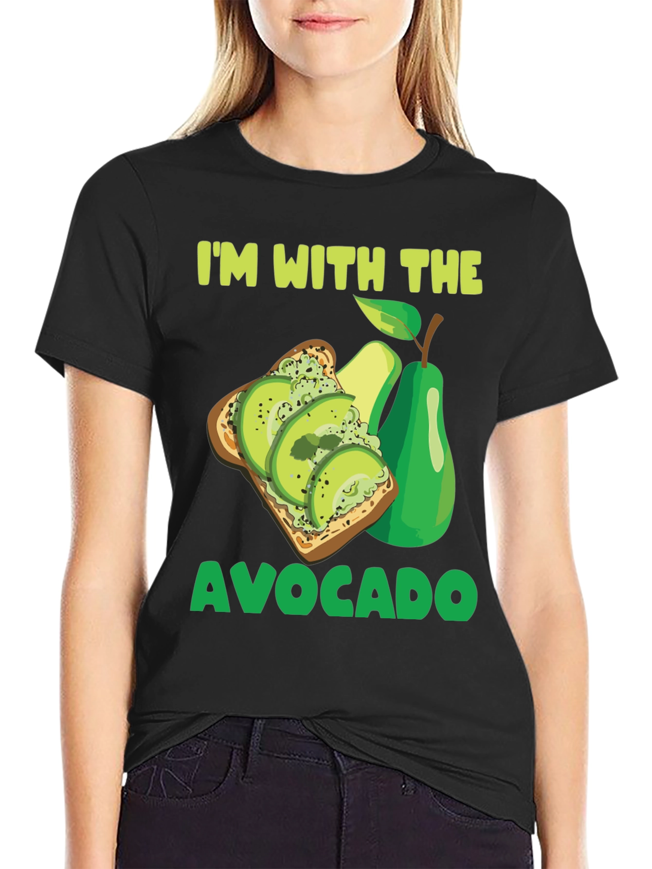 Black I'm With The Avocado T-Shirt view 2