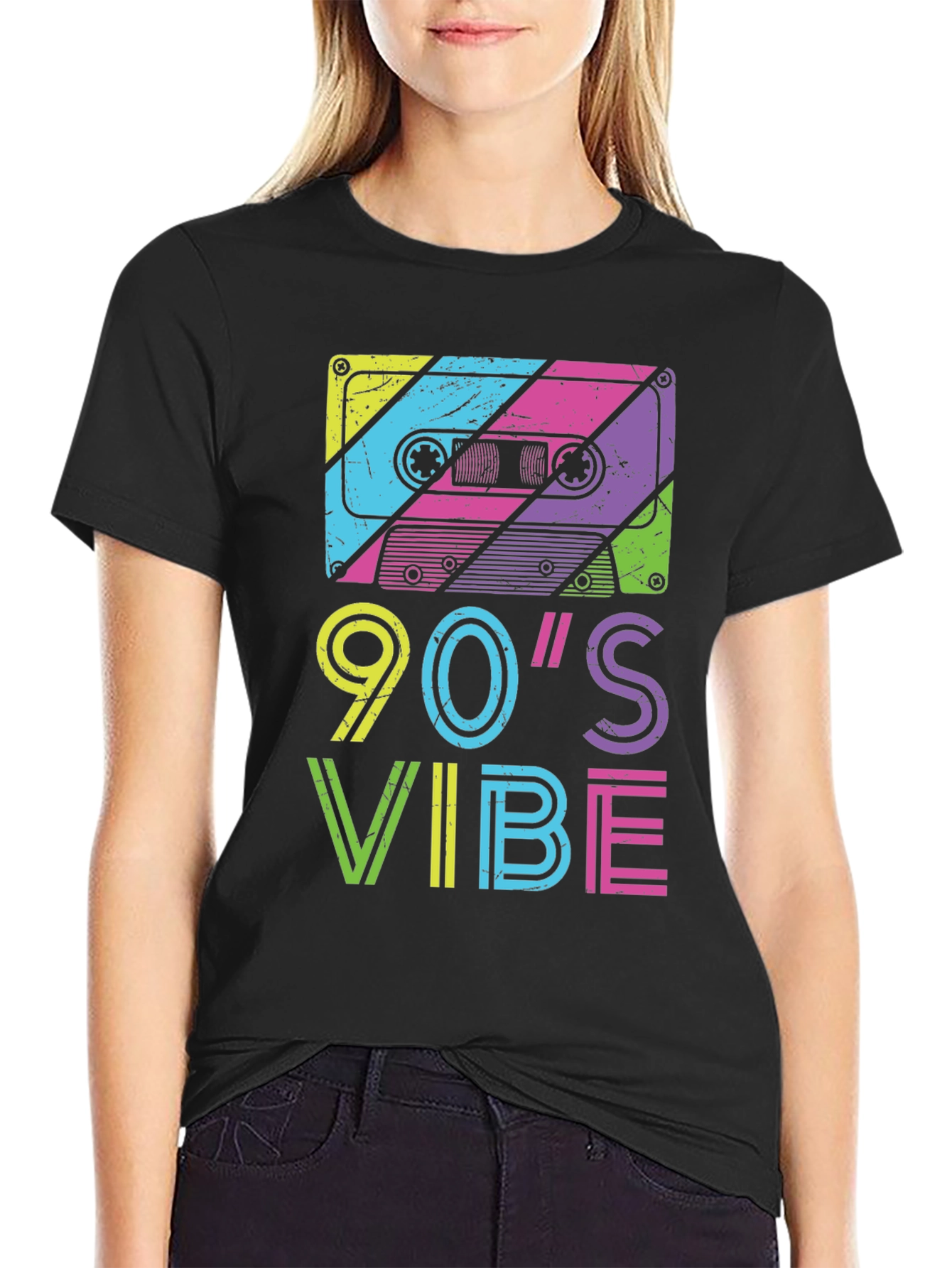 90's Vibe Graphic Tee - Retro Cassette Design - 2