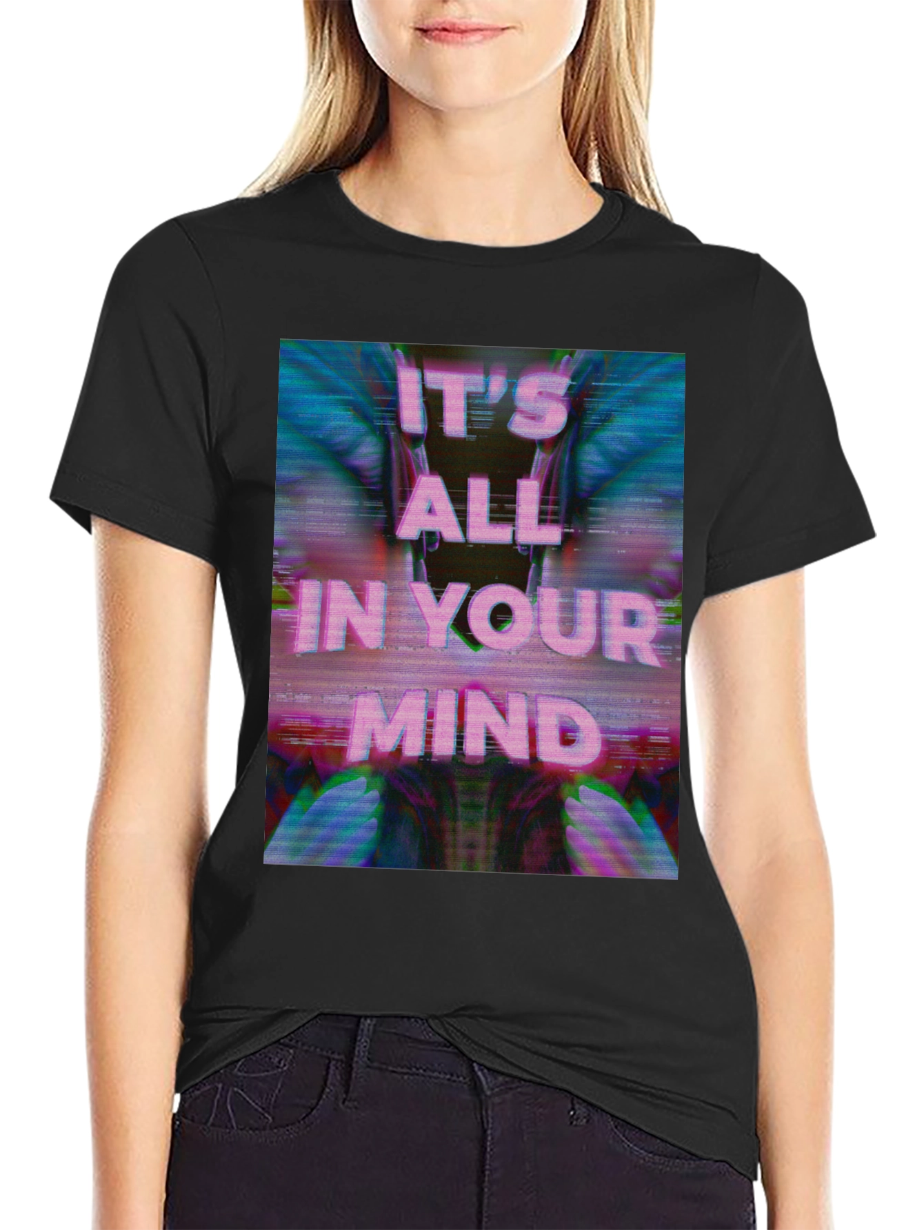 Black It's All in Your Mind Graphic T-Shirt - Black view 2