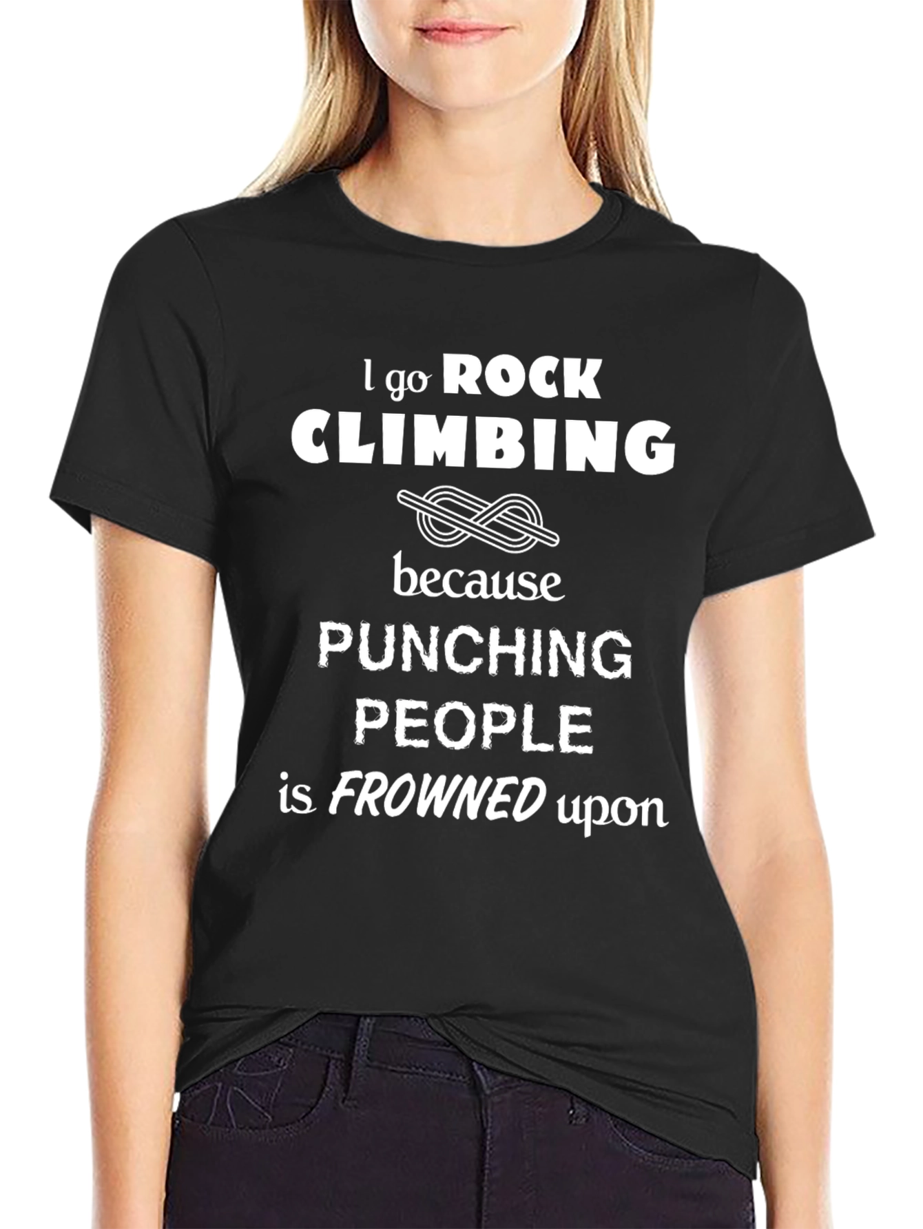 Black Rock Climbing Pun T-Shirt view 2