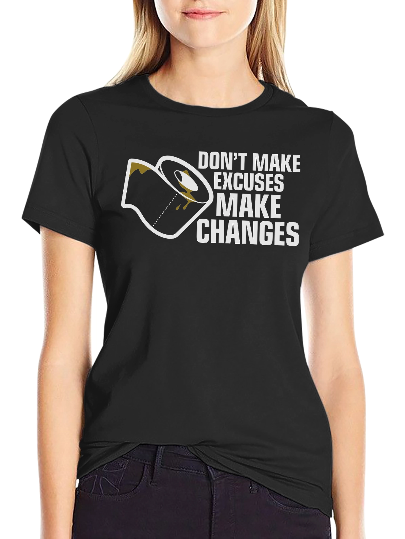 Black Don't Make Excuses Graphic T-Shirt view 2