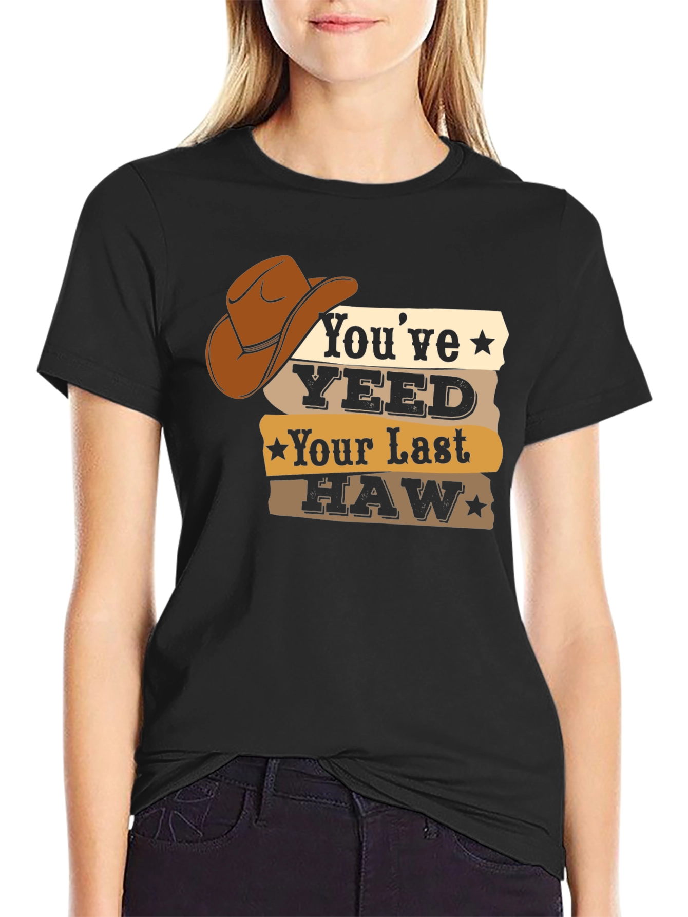 Black You've Yeeted Your Last Haw T-Shirt view 2