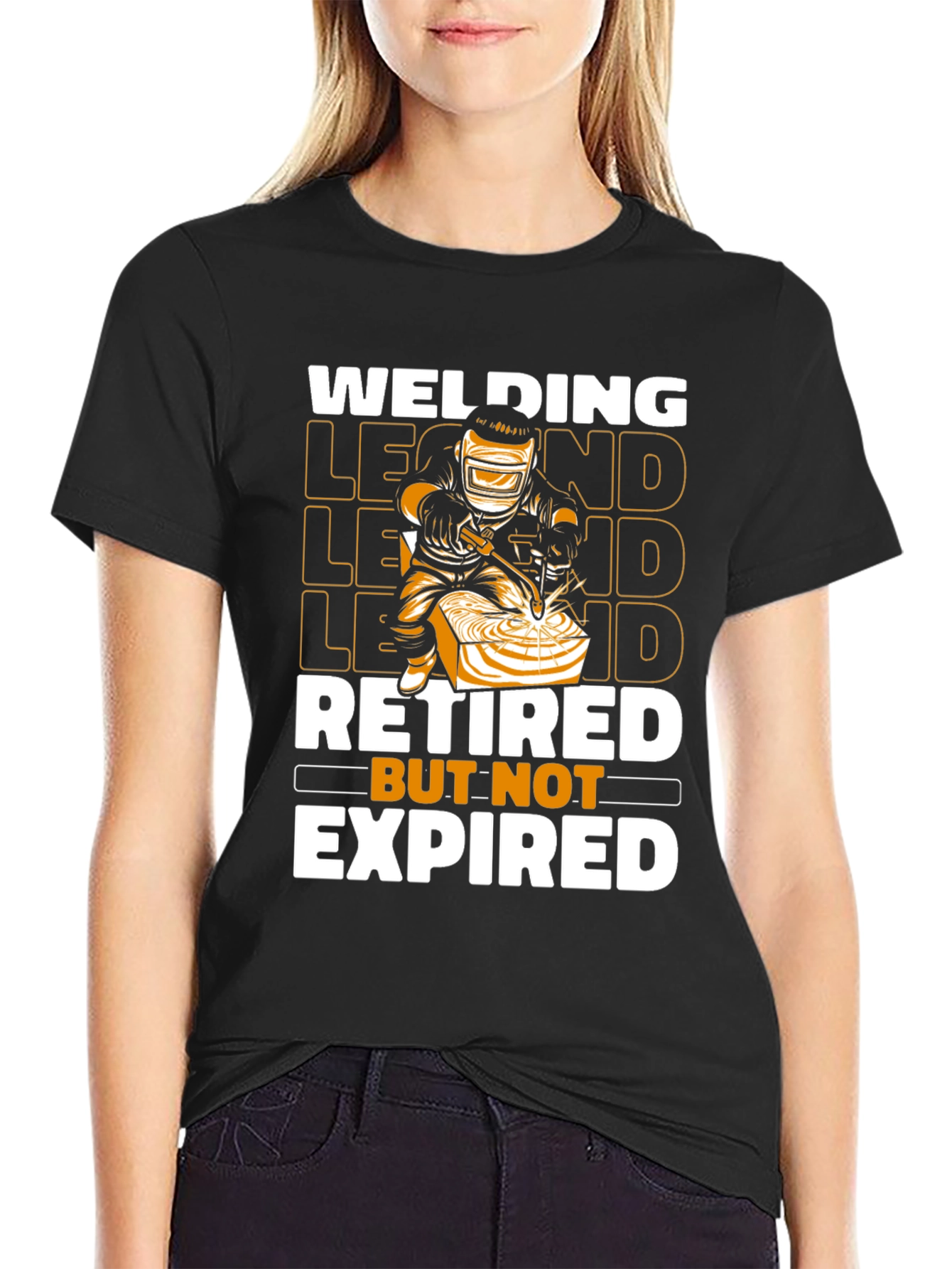 Black Welding Legend T-Shirt - Retired But Not Expired view 2