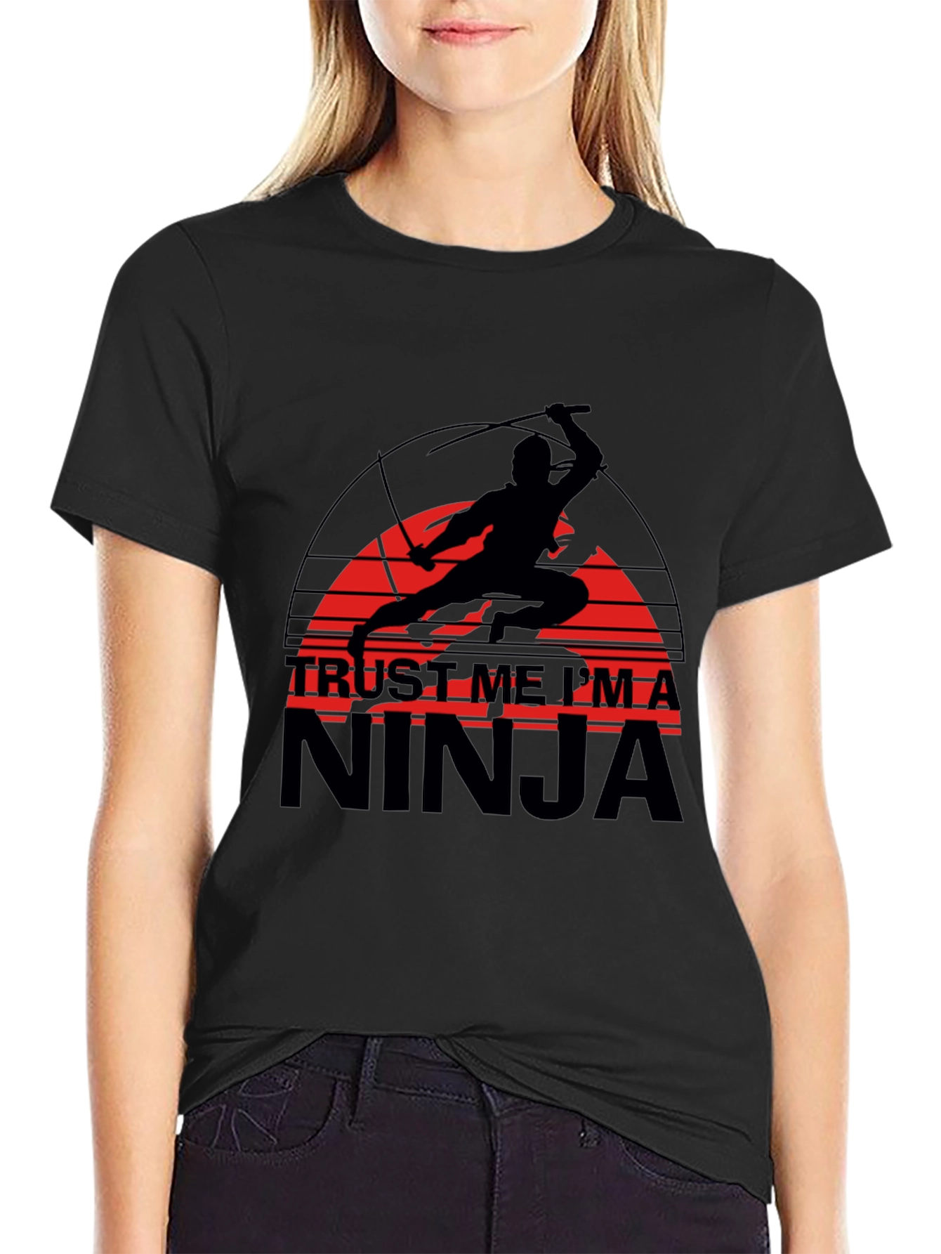 Black Trust Me I'm A Ninja Graphic Tee view 2