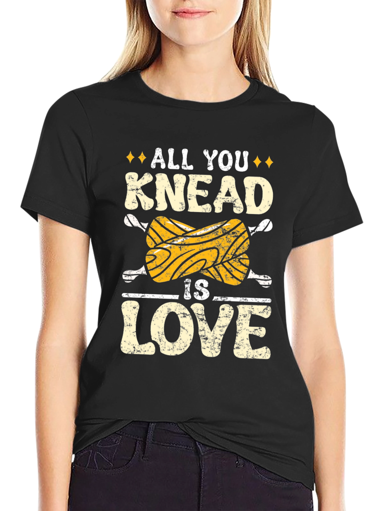 Black All You Knead Is Love T-Shirt view 2