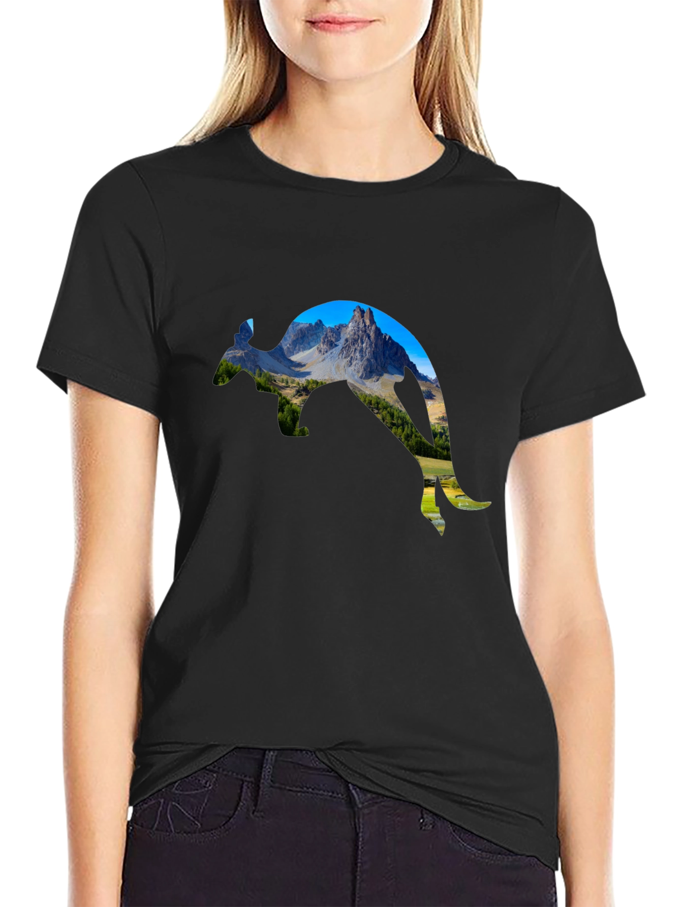 Black Mountain Kangaroo Graphic Tee view 2