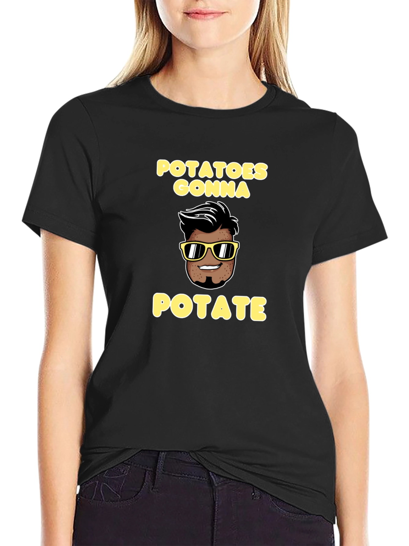 Black Potatoes Gonna Potate Graphic Tee view 2