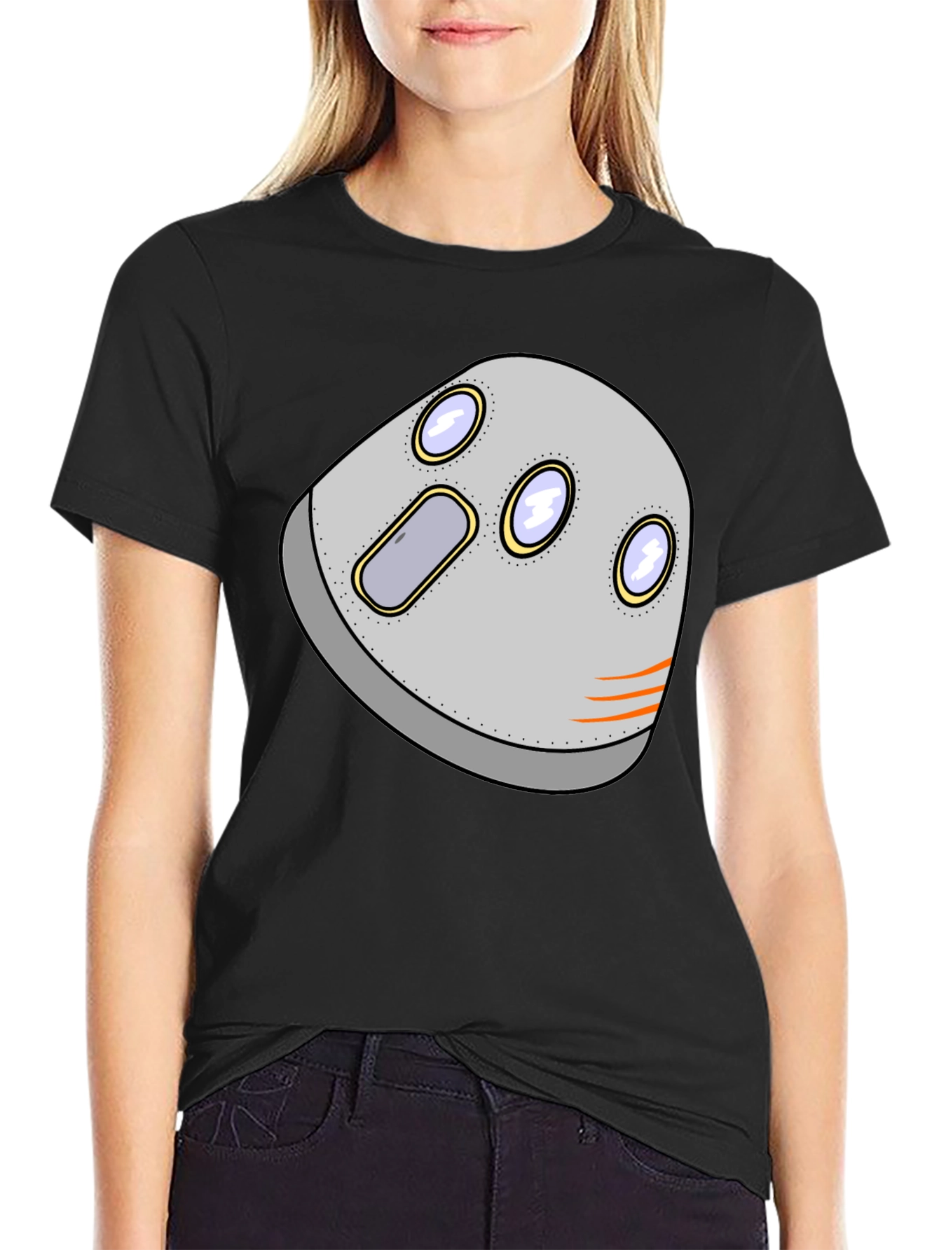 Black Retro Space Capsule Graphic Tee view 2