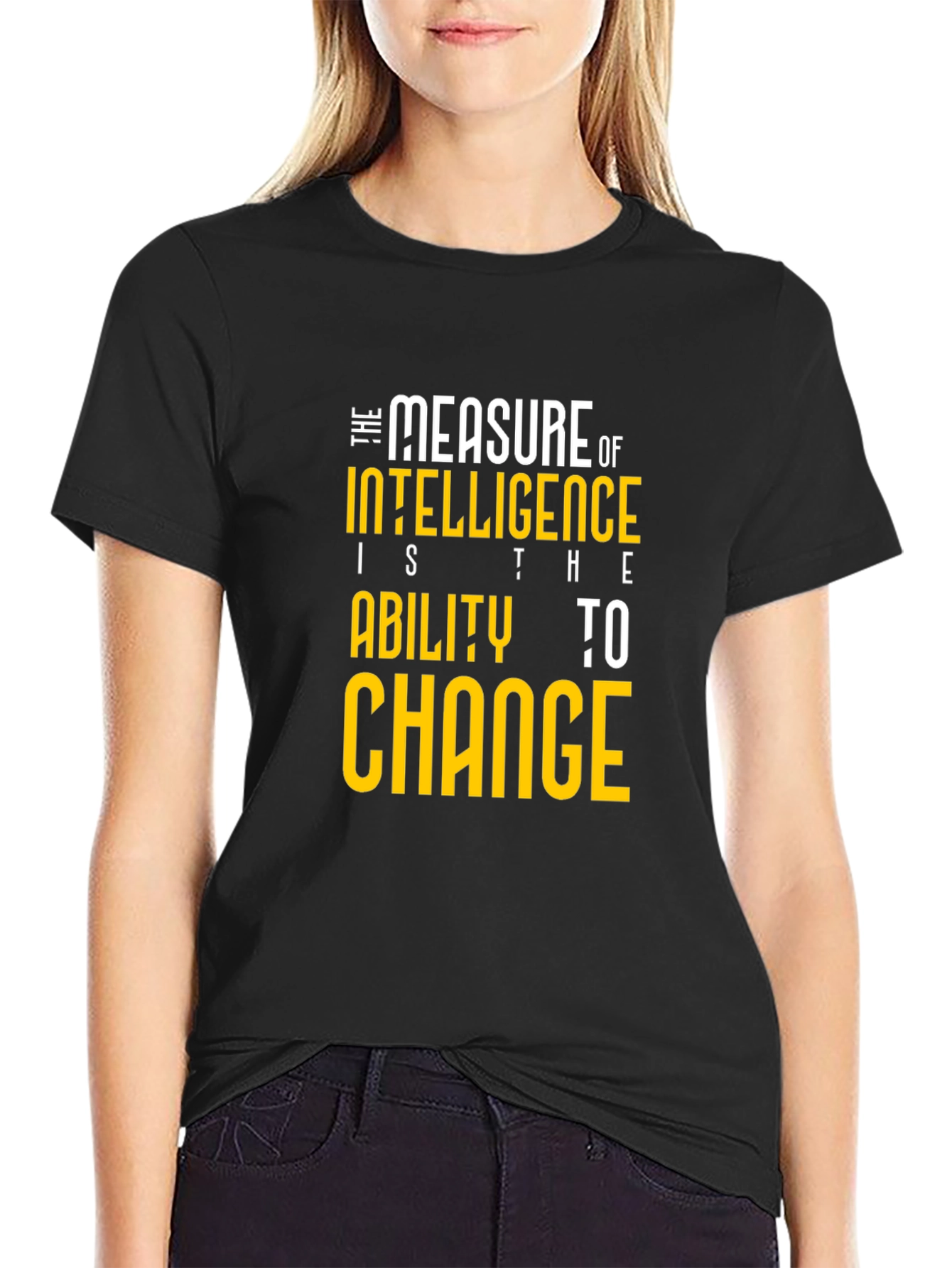 Black Intelligence Measure Graphic Tee - Black view 2