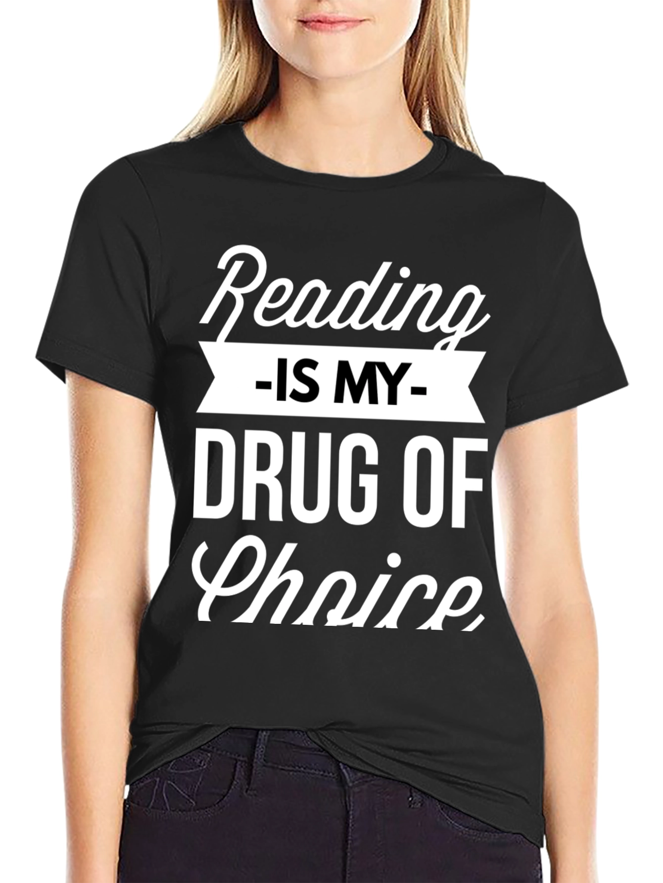 Black Reading Is My Drug Choice T-Shirt view 2