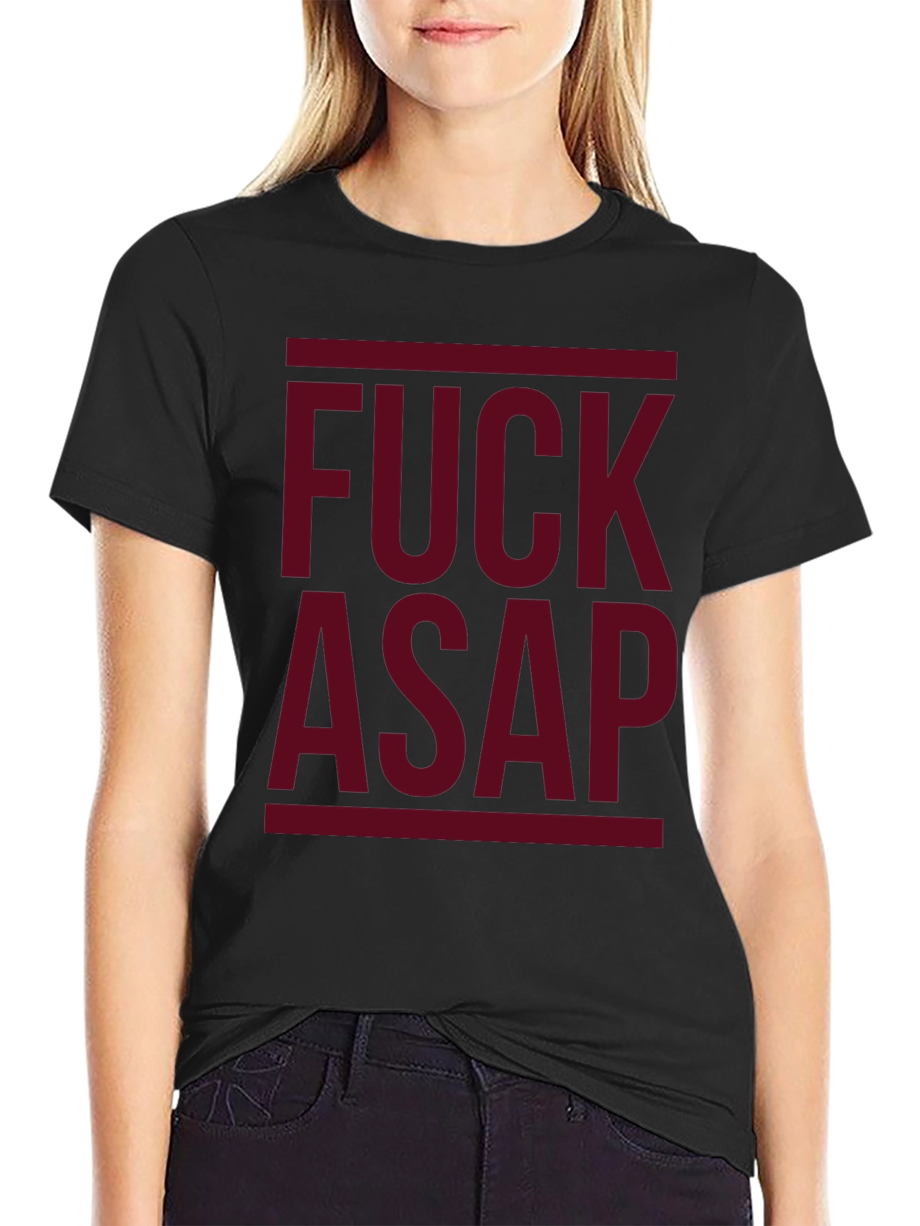 Black F*ck ASAP Graphic T-Shirt - Bold Statement Tee view 2