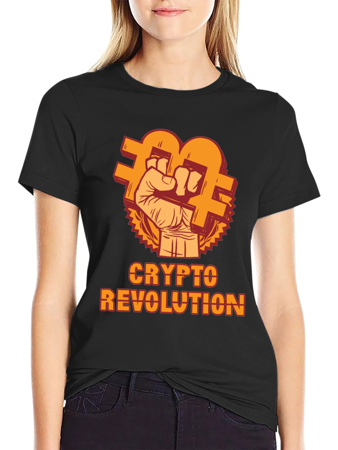 Crypto Revolution T-Shirt - Bitcoin Fist Design - 2