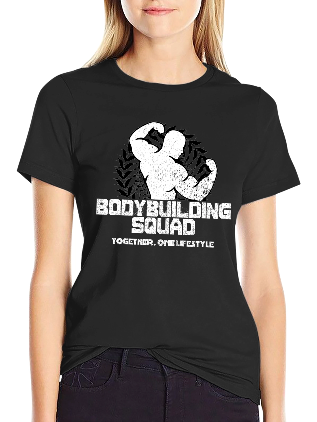 Black Bodybuilding Squad Black T-Shirt view 2