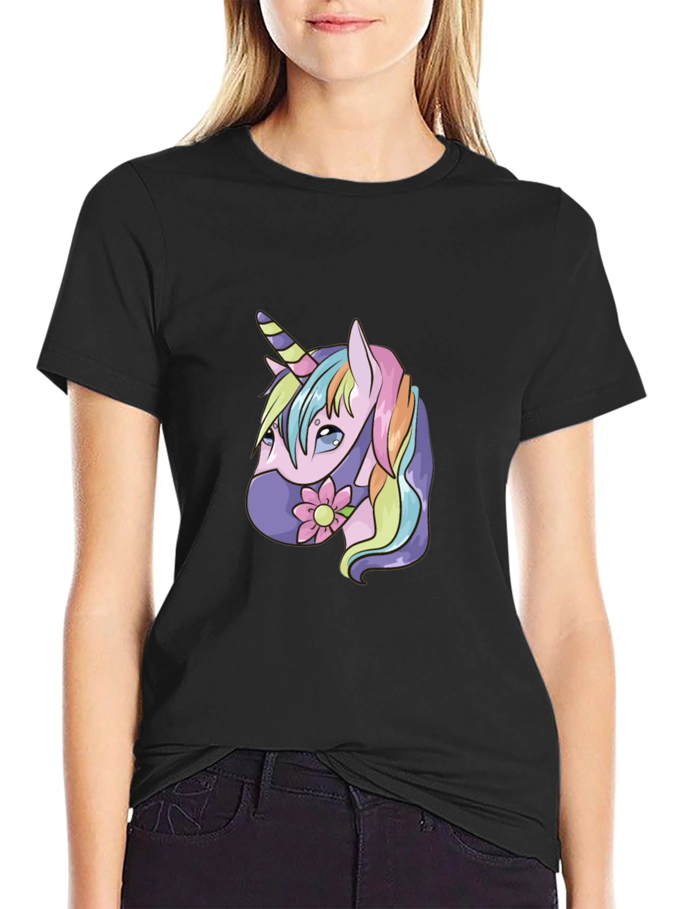 Black Unicorn Graphic T-Shirt - Stylish and Fun view 2