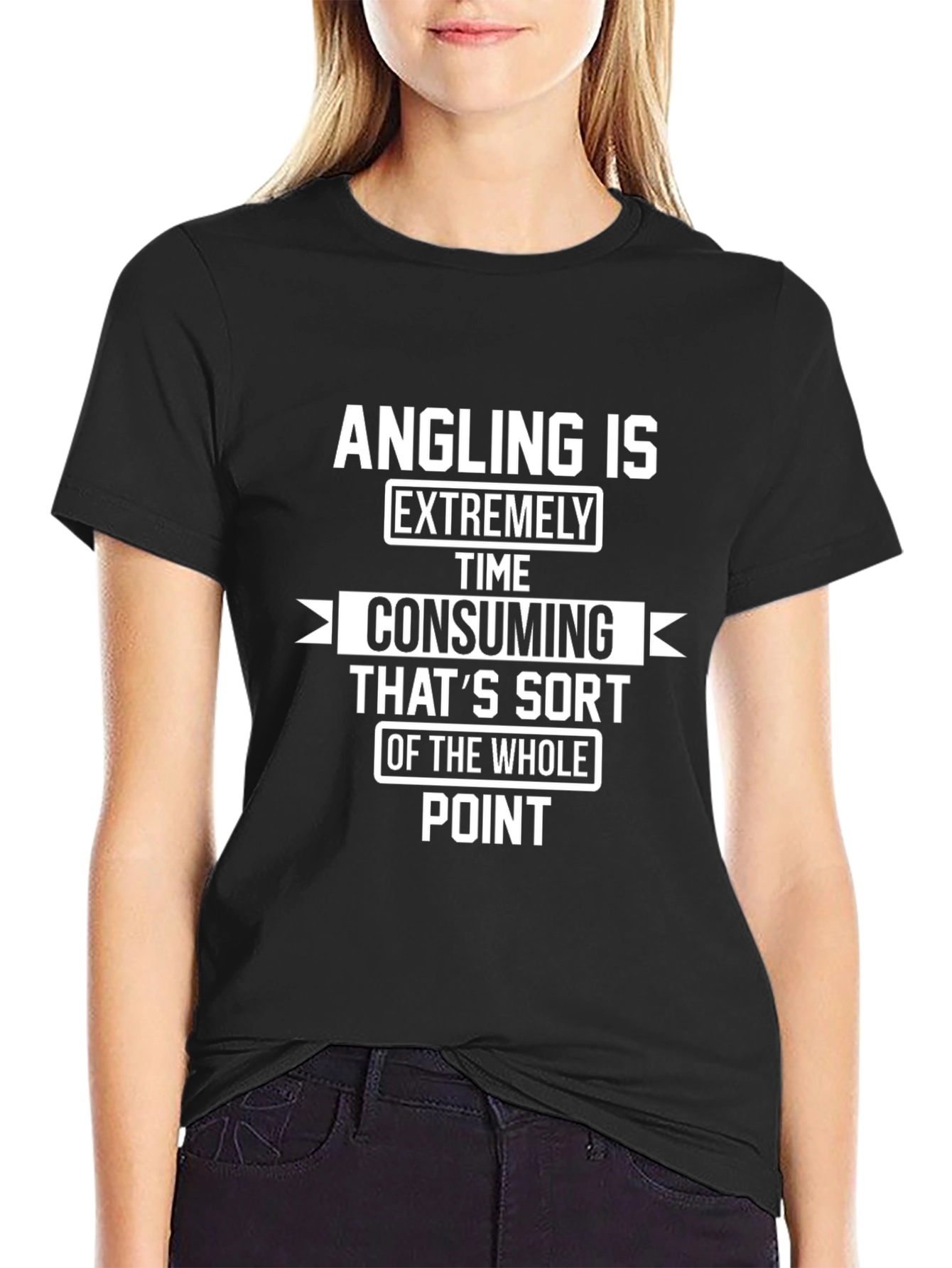 Black Angling Consuming T-Shirt view 2