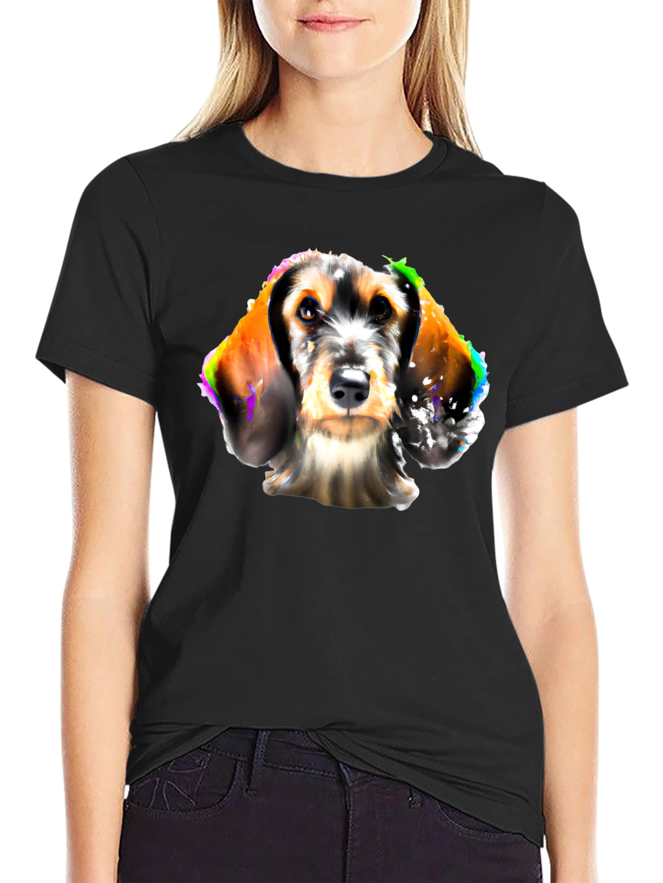 Black Dog Art Black T-Shirt view 2