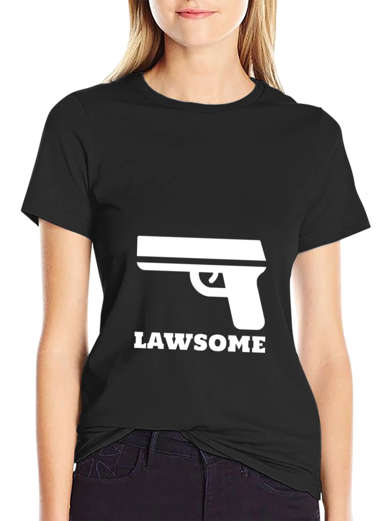 Black Law Enforcement Inspired Graphic Tee view 2