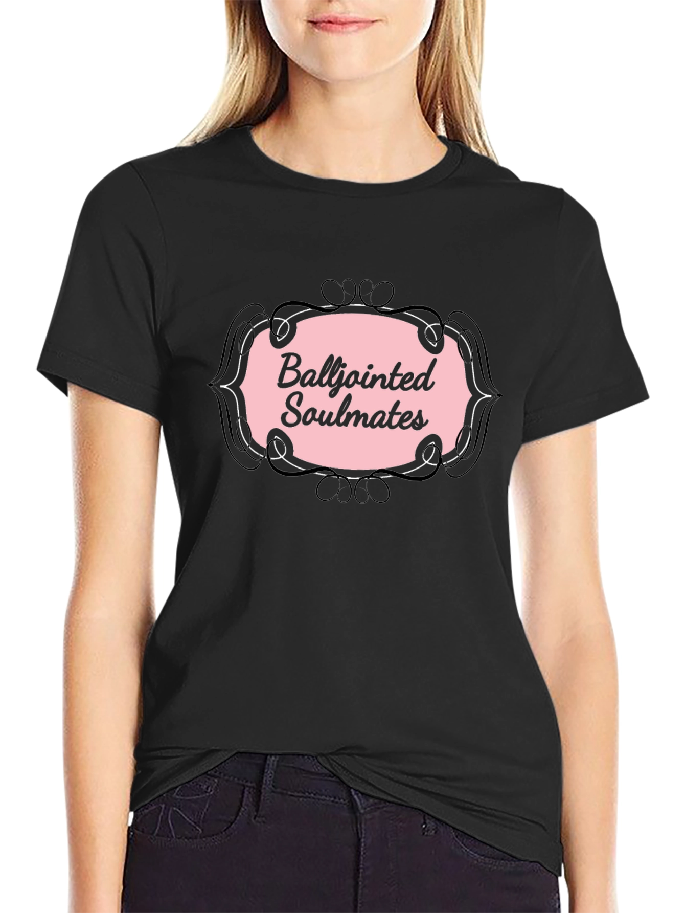 Black Balljointed Soulmates Graphic Tee - Black view 2