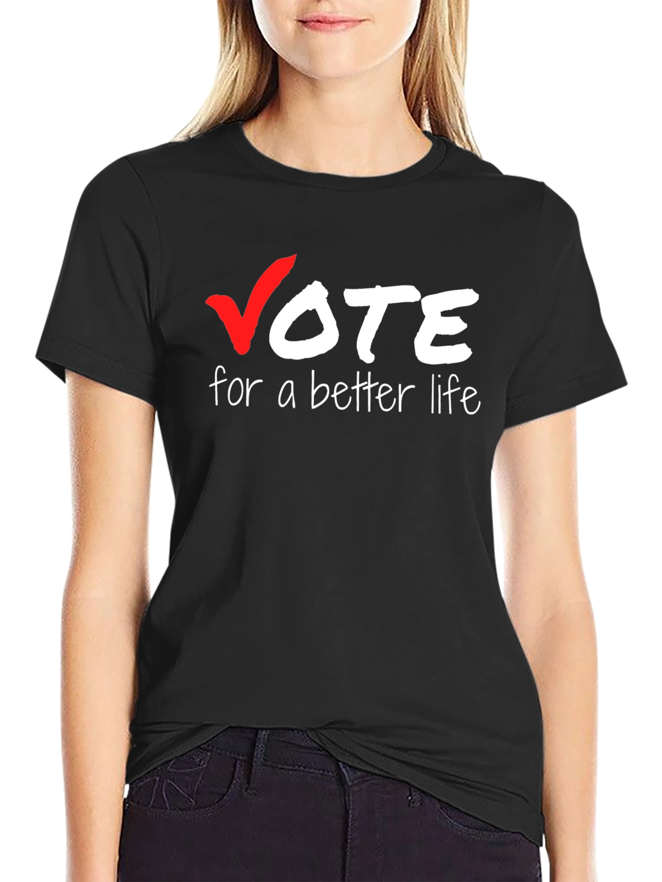 Black Vote for a Better Life Graphic Tee - Black Cotton view 2