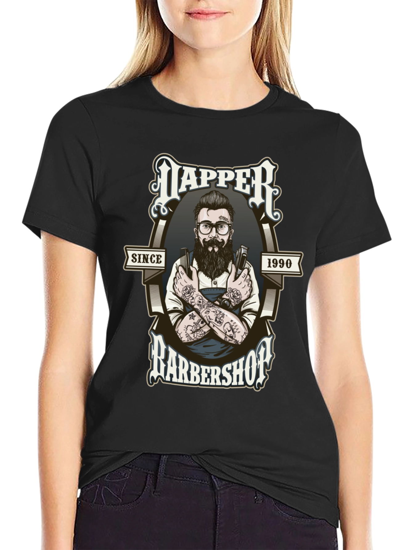 Dapper Barbershop Graphic Tee - Black - 2