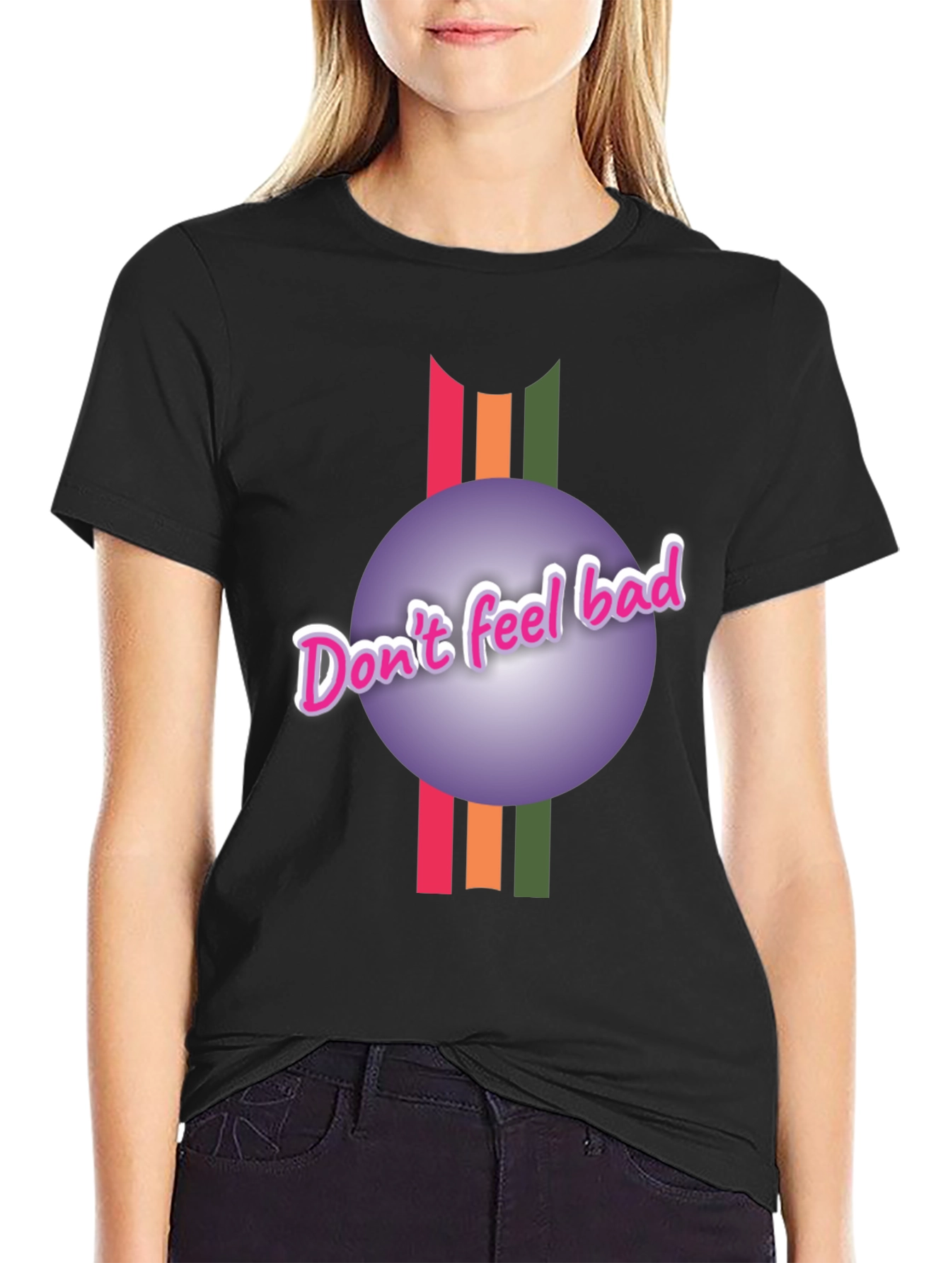 Black Don't Feel Bad Graphic Tee - Comfort Fit view 2