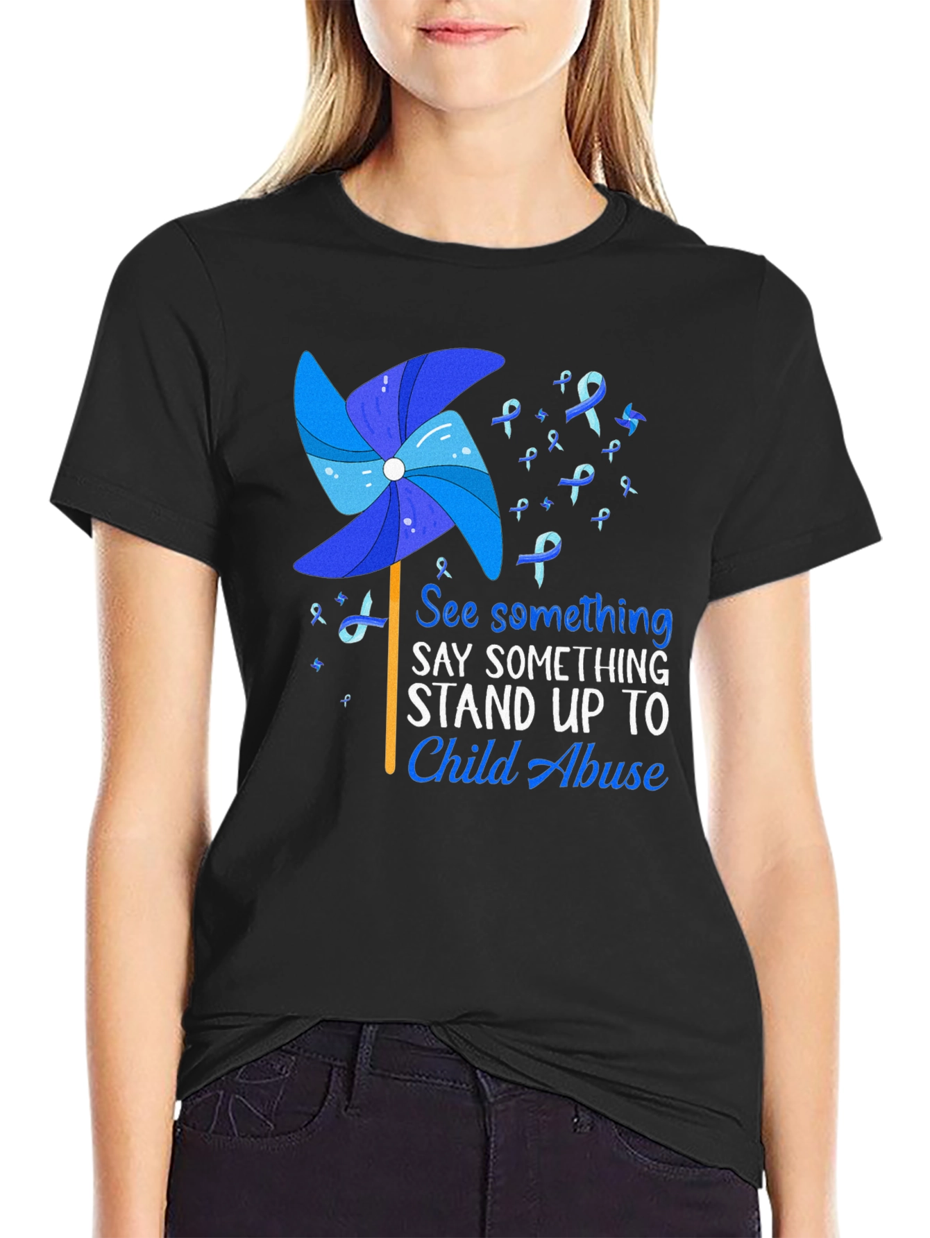 Child Abuse Awareness Graphic T-Shirt - 2