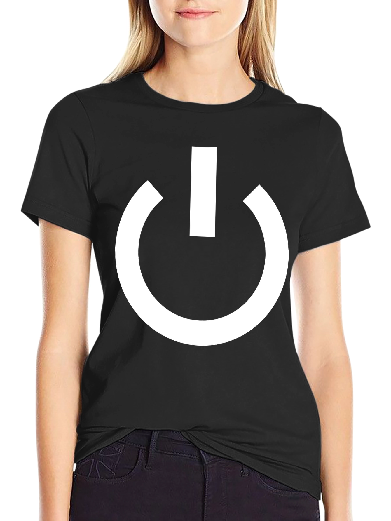 Black Power Symbol T-Shirt - Black, Bold Design view 2