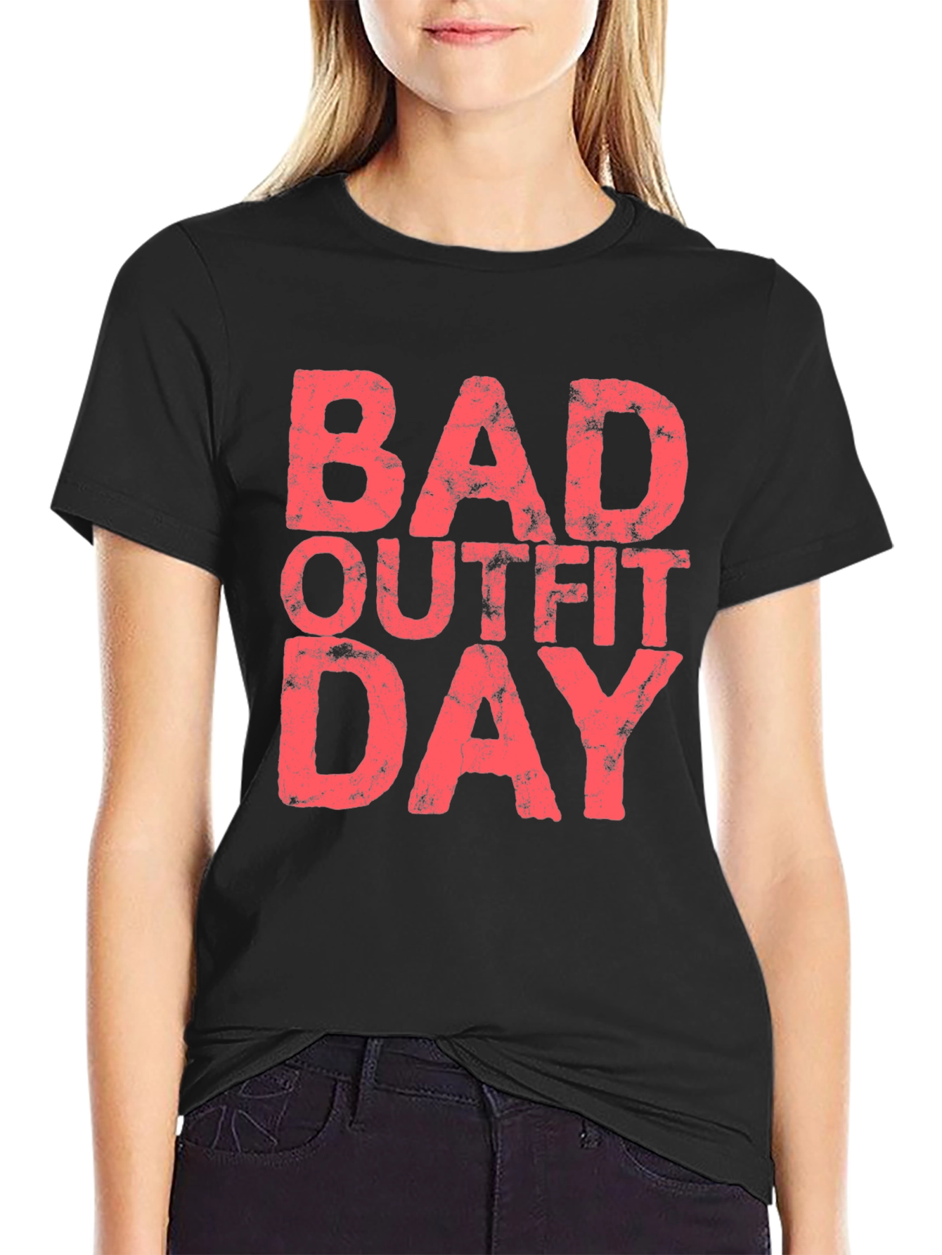Black Bad Outfit Day T-Shirt - Men's Black Tee view 2