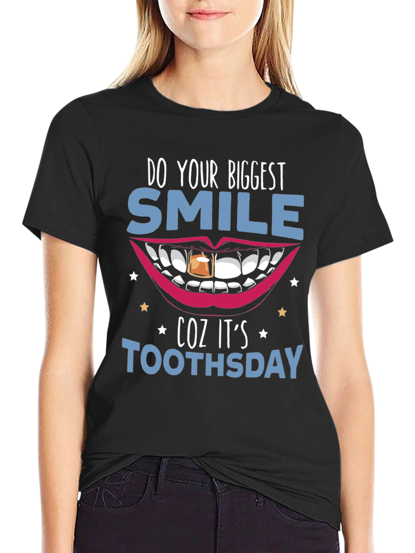 Black Do Your Biggest Smile T-Shirt view 2
