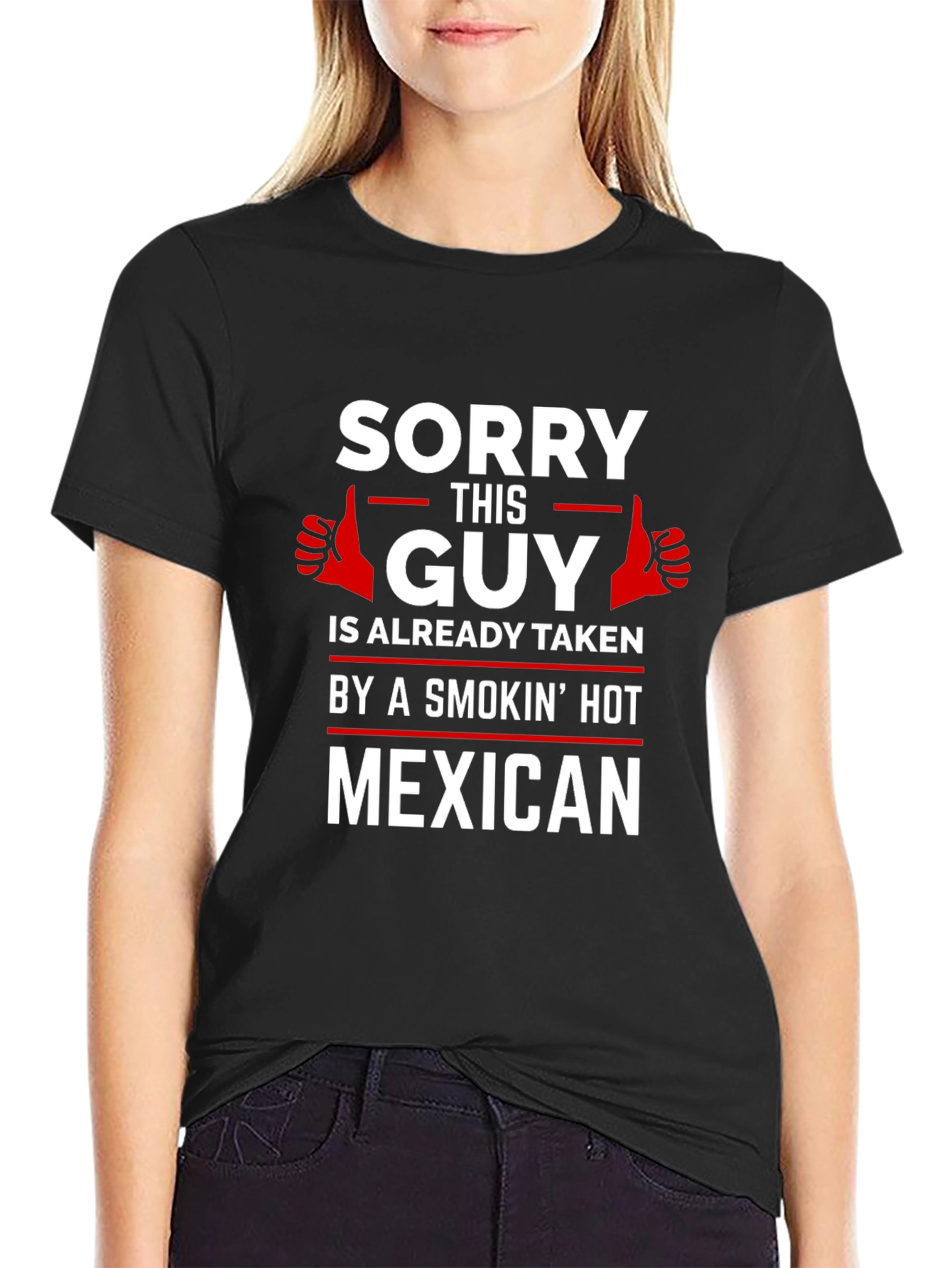 Black Sorry This Guy Is Taken Funny T-Shirt view 2