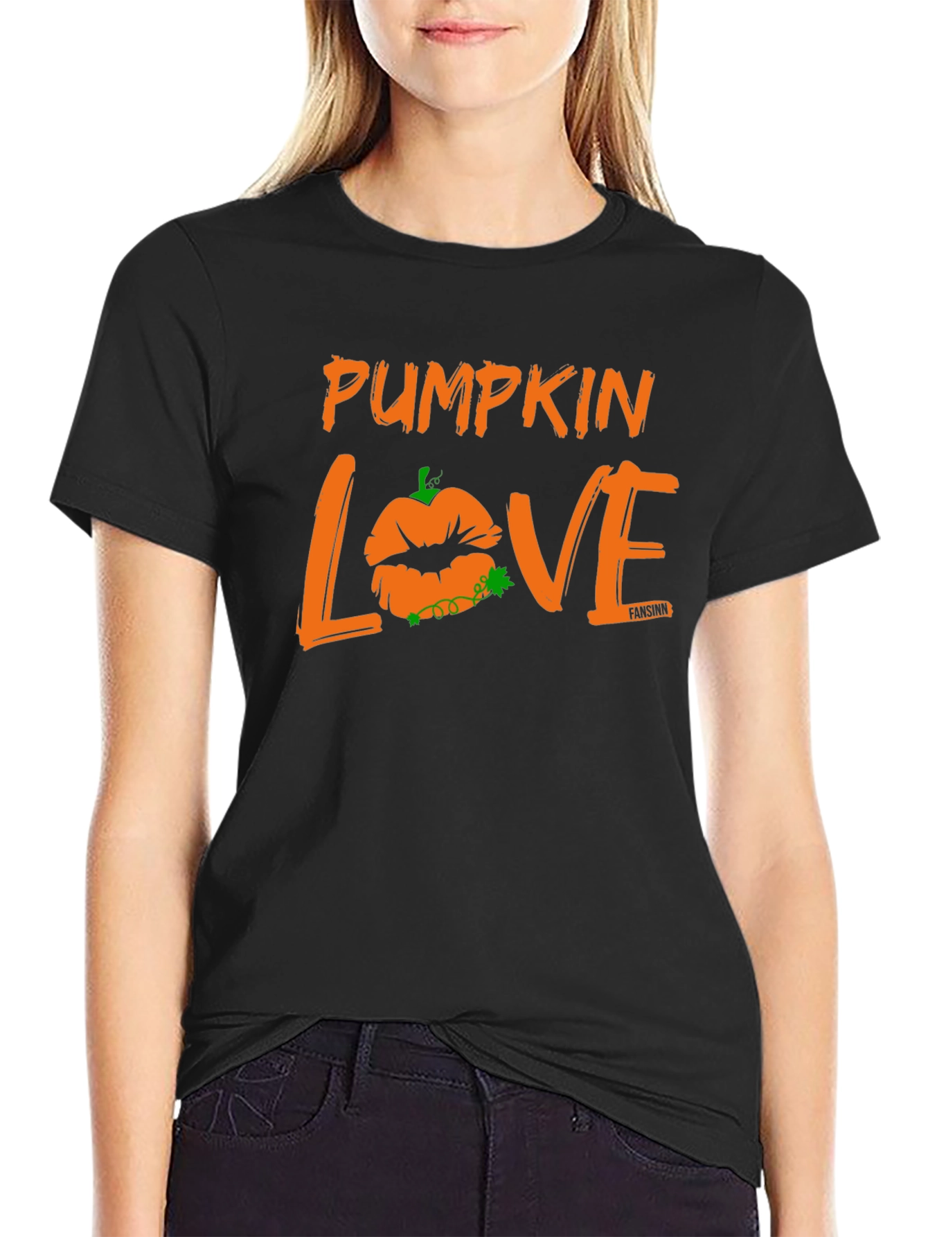 Black Pumpkin Love Graphic Tee view 2