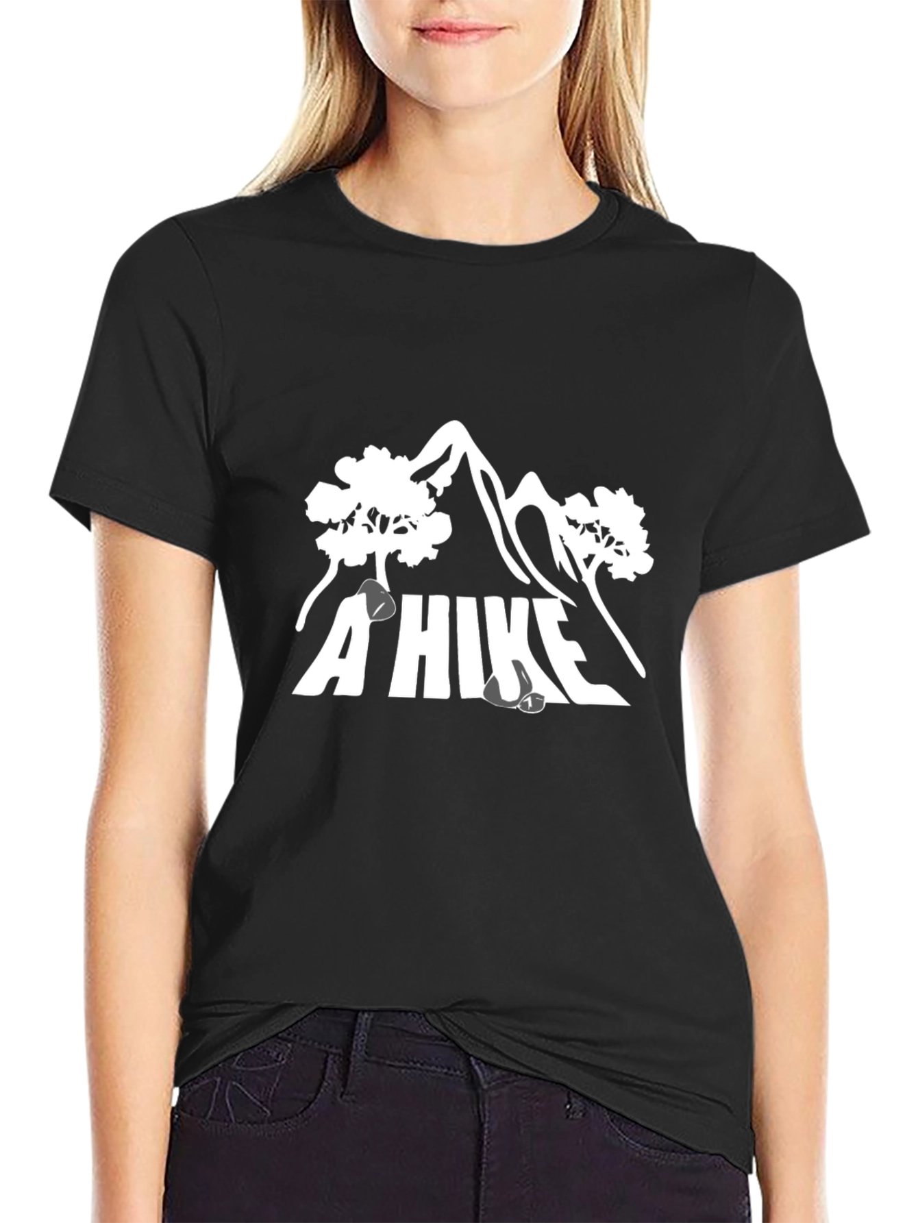 Black A Hike Graphic T-Shirt: Adventure Ready Tee view 2
