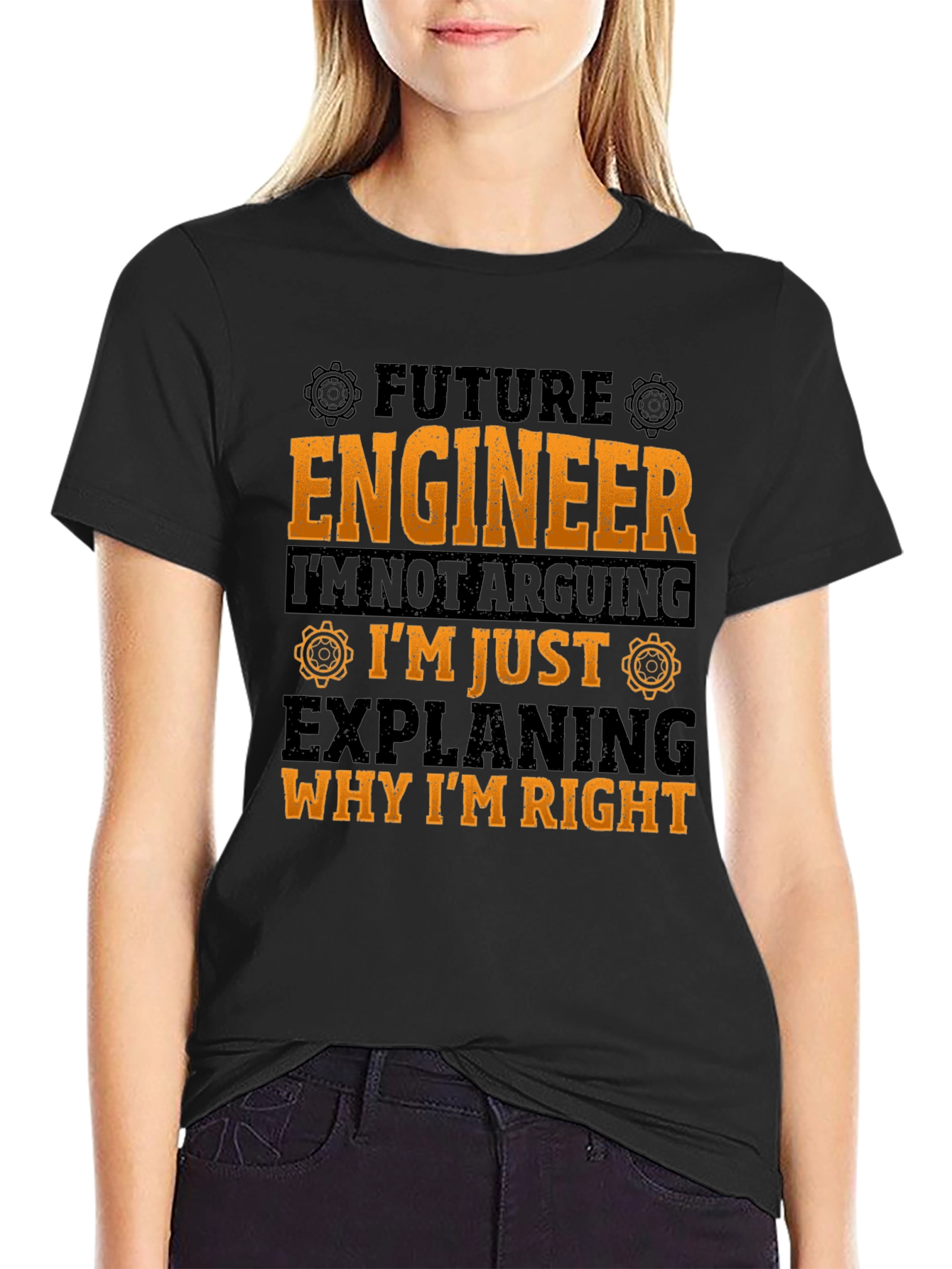 Black Future Engineer T-Shirt: I'm Not Arguing! view 2
