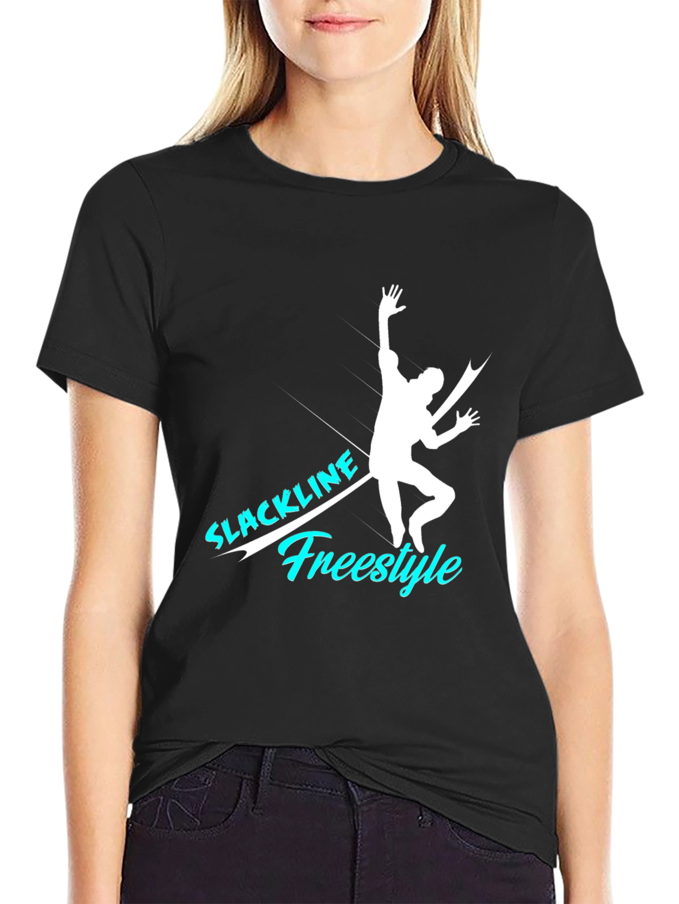 Black Slackline Freestyle Graphic T-Shirt - Black view 2