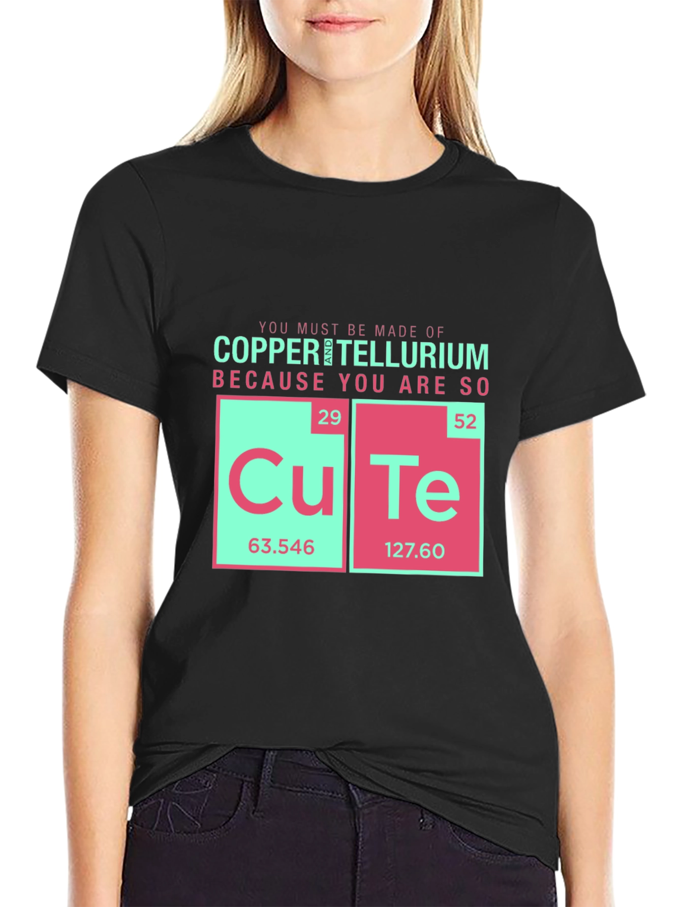 Black CuTe Chemistry T-Shirt - Funny Science Tee view 2