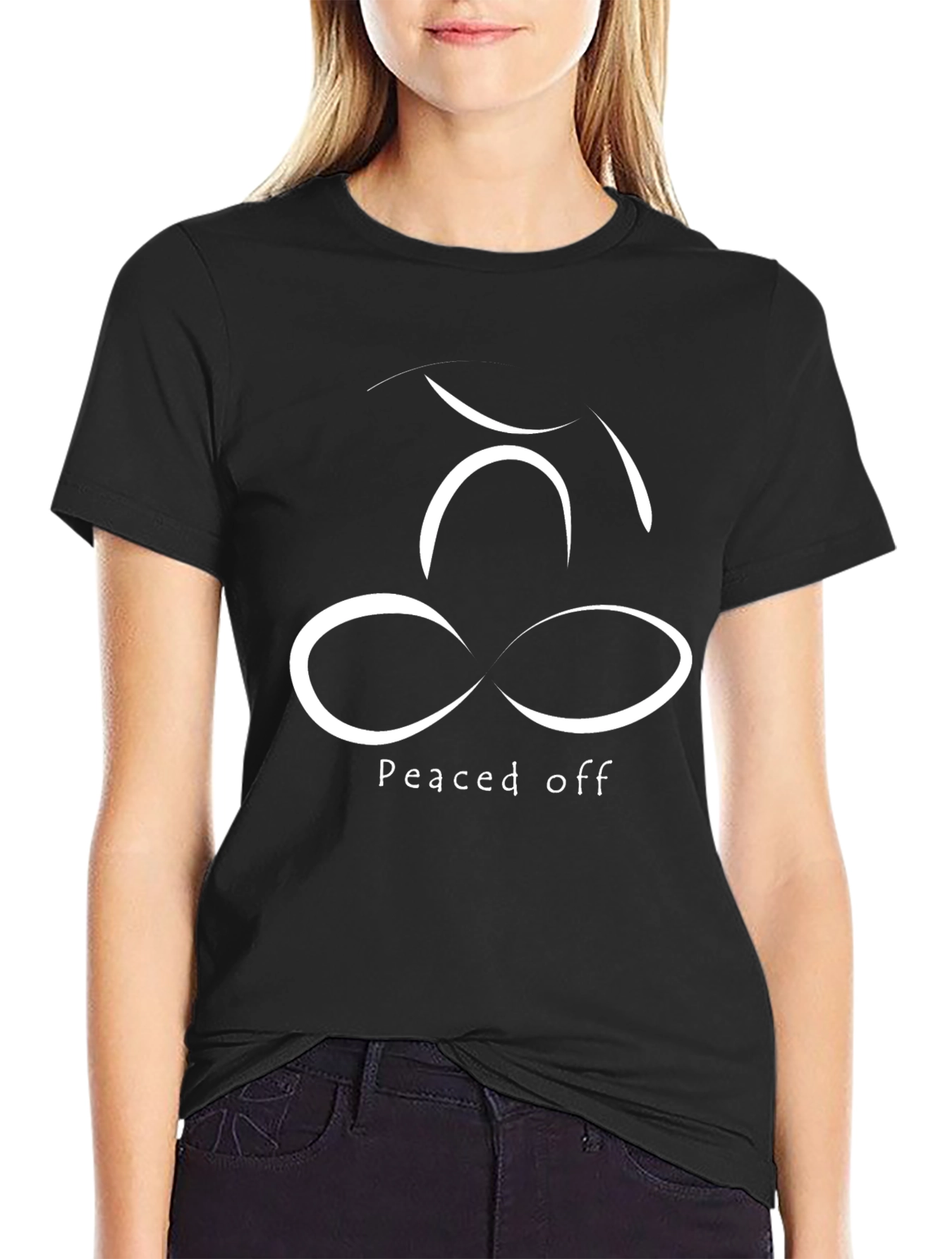 Black Peaced Off T-Shirt - Funny Graphic Tee view 2