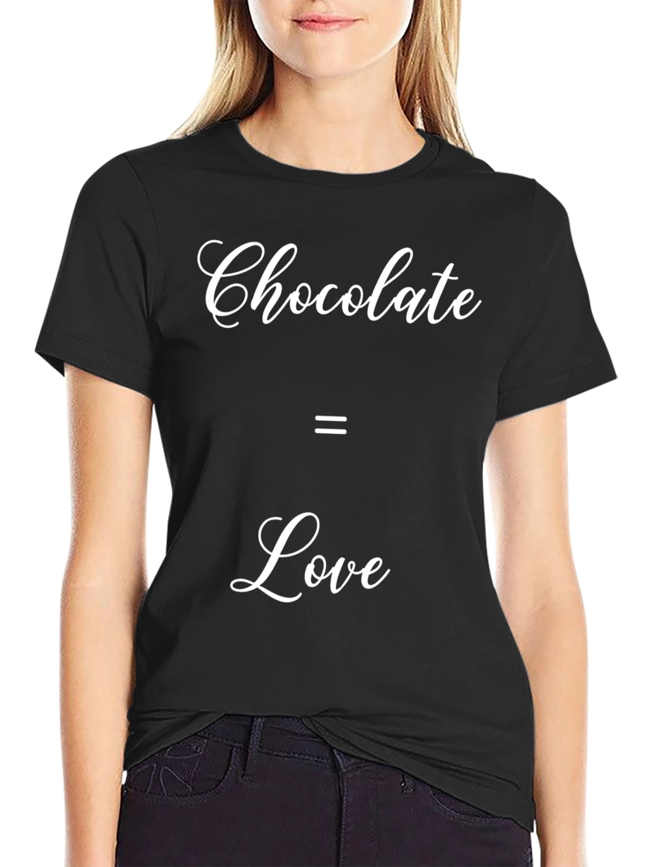 Black Chocolate Equals Love T-Shirt view 2