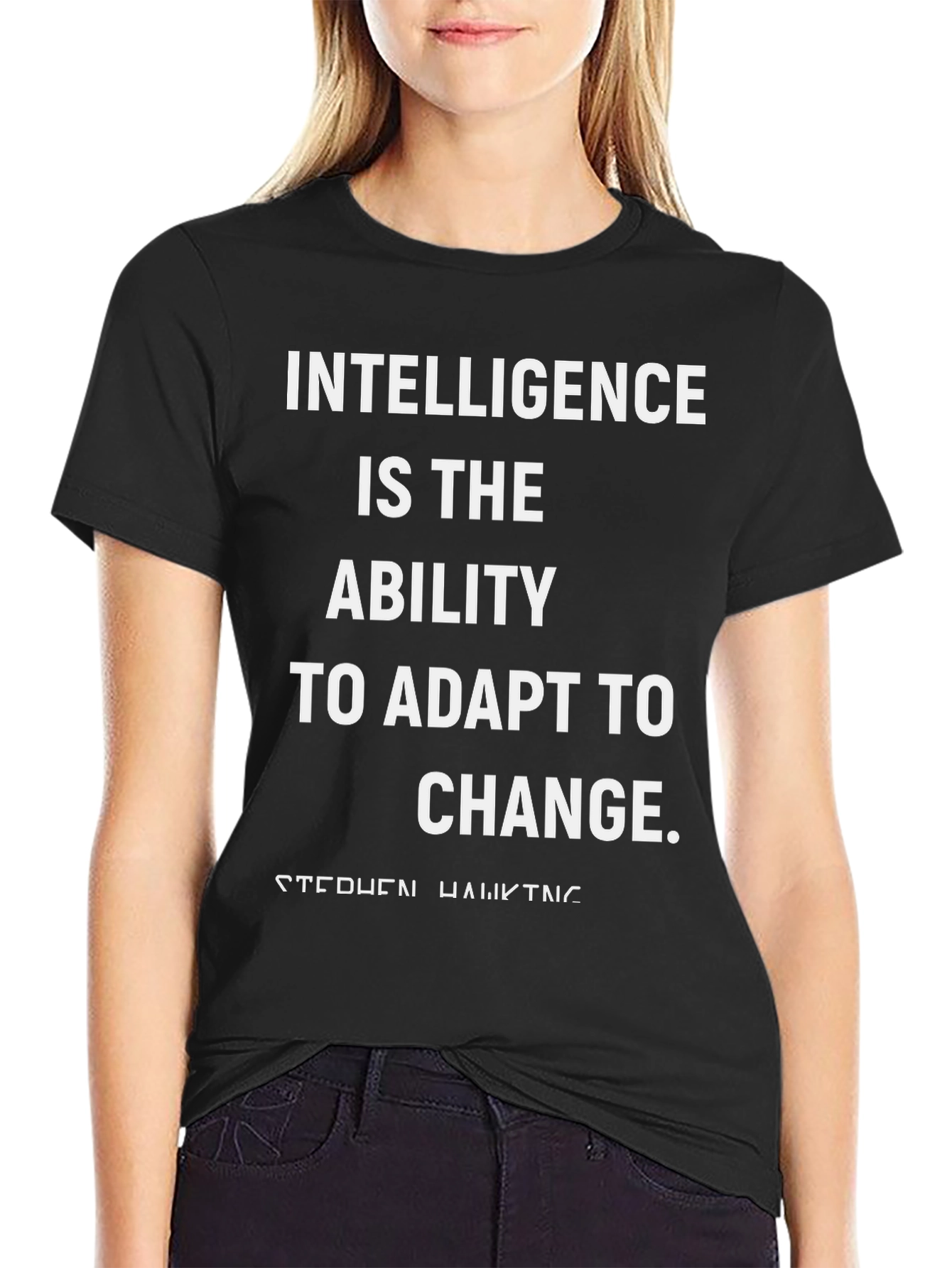 Black Intelligence Adapt to Change T-Shirt view 2