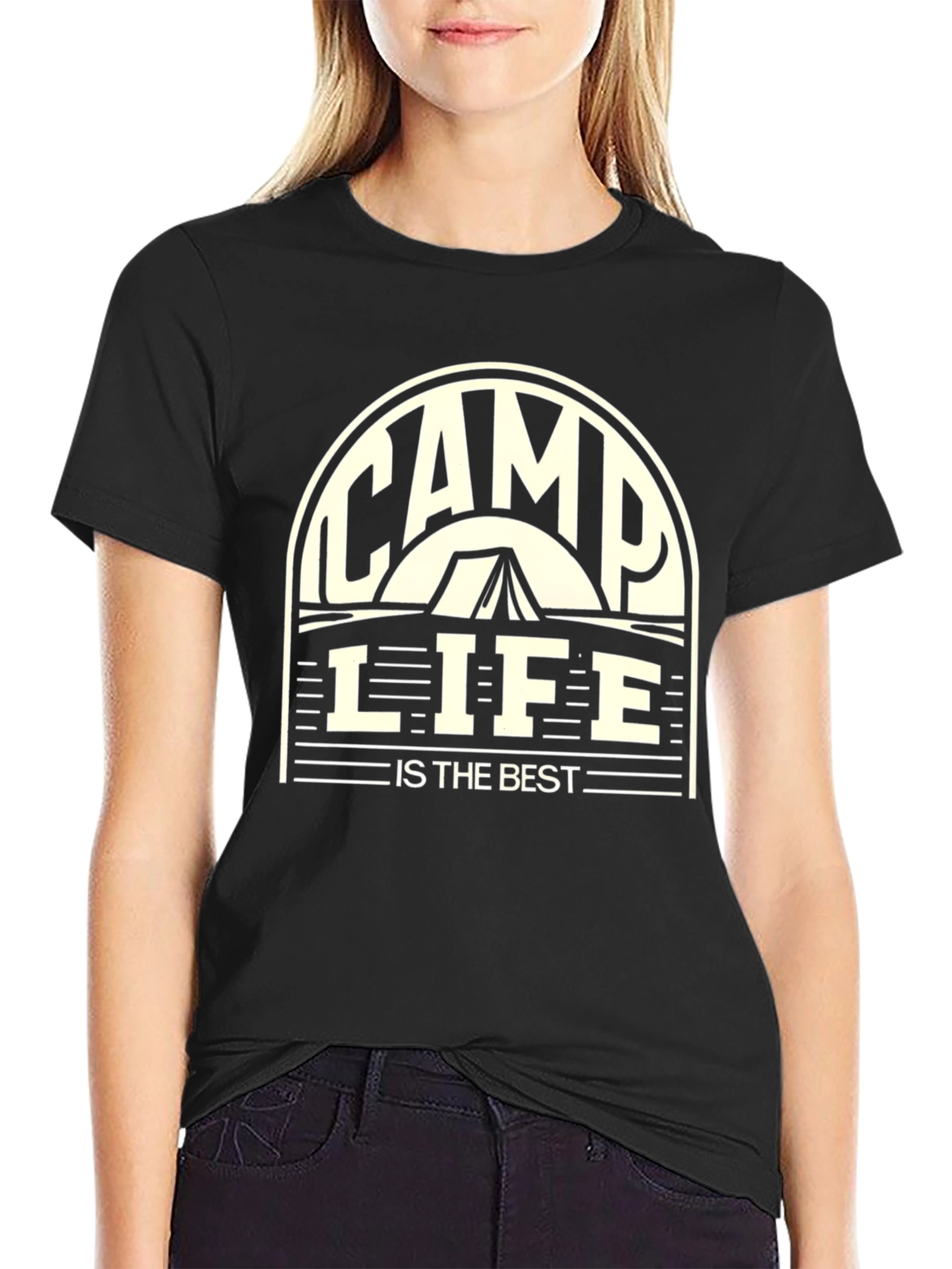 Black Camp Life is the Best Black T-Shirt view 2