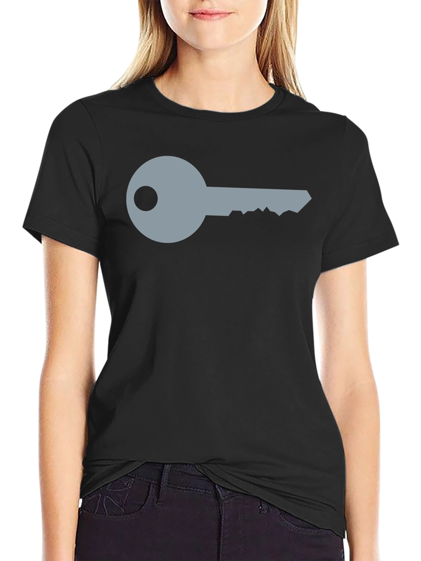 Black Key Graphic Black T-Shirt view 2