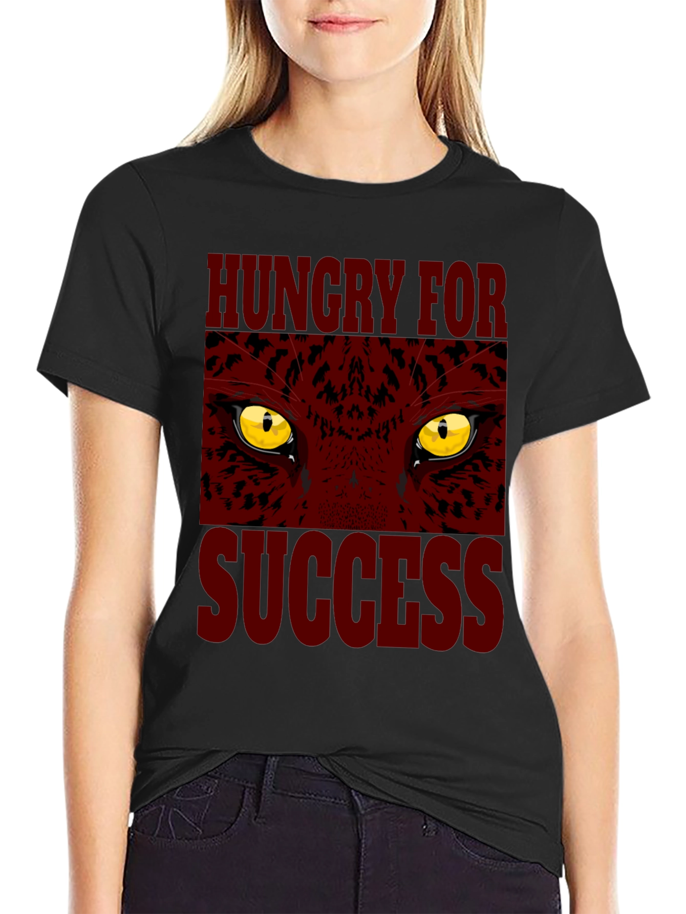 Black Hungry for Success Graphic Tee view 2
